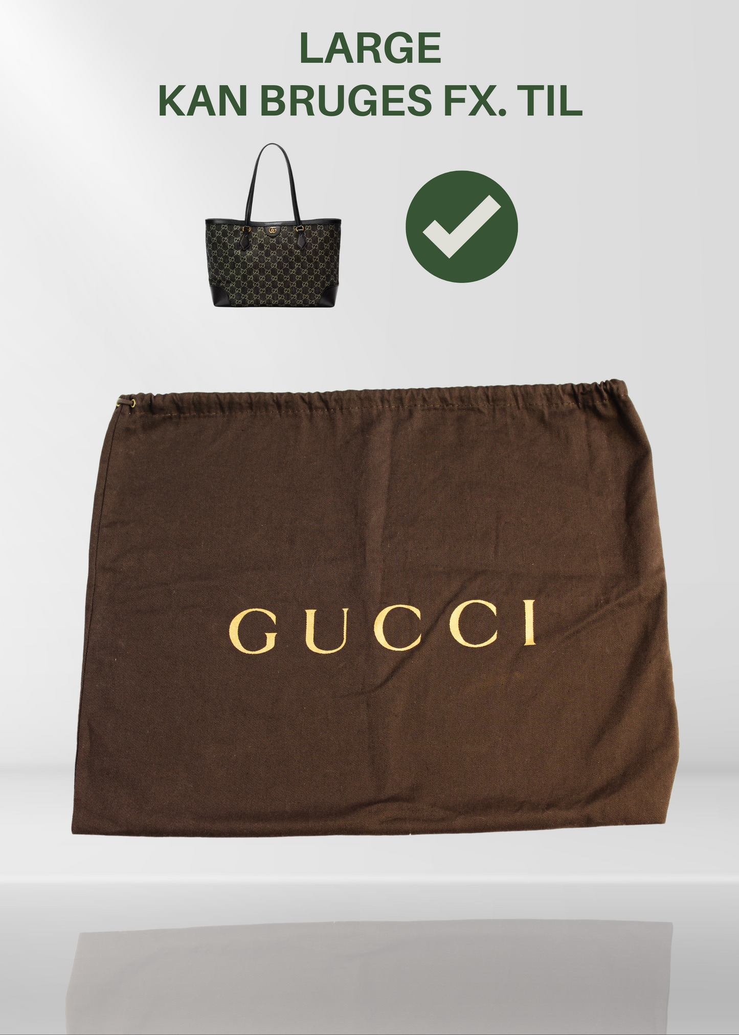 Preloved | GUCCI Dustbag Original | Flere Størrelser