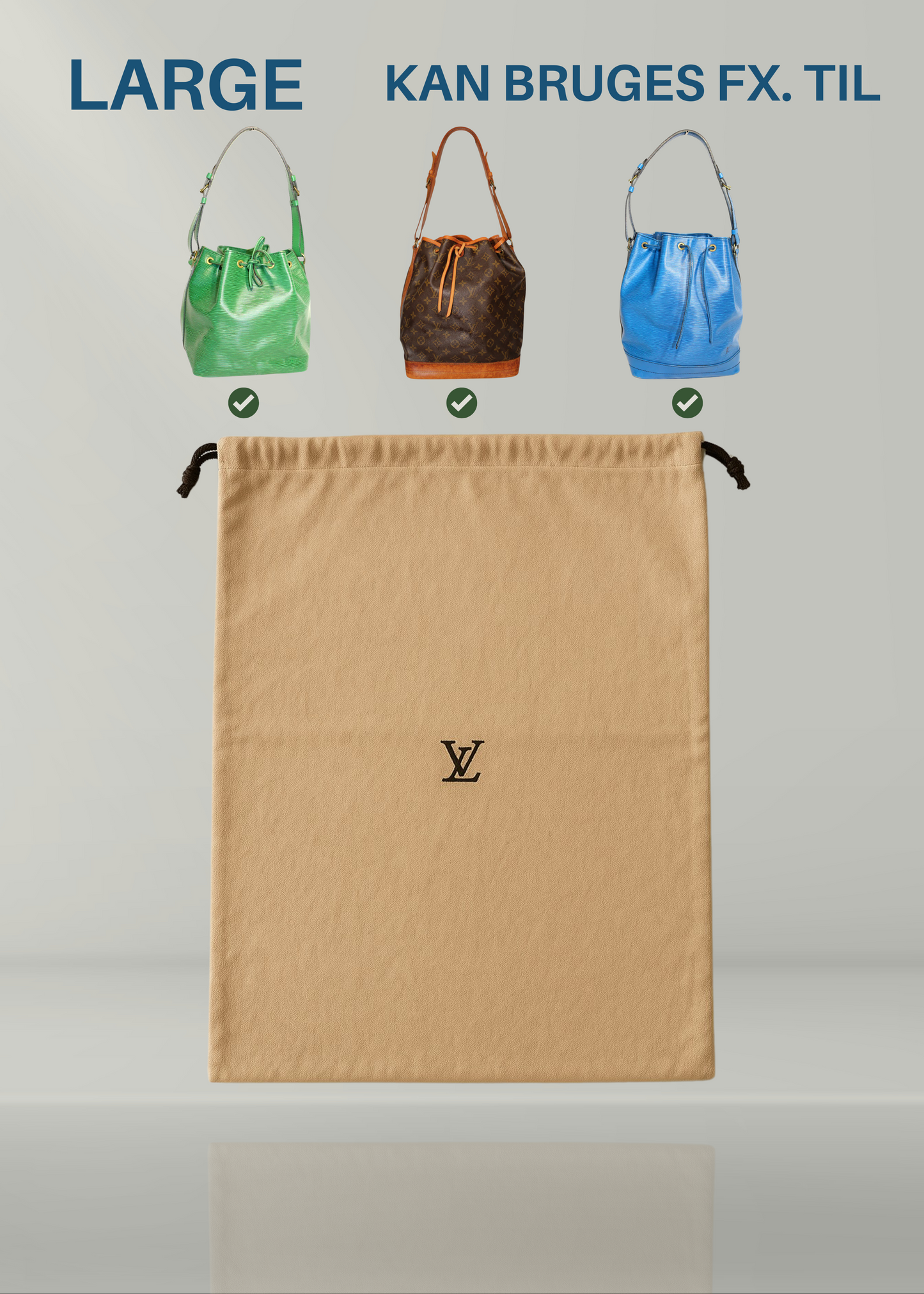 Preloved | LOUIS VUITTON Dustbag Original | Flere Størrelser