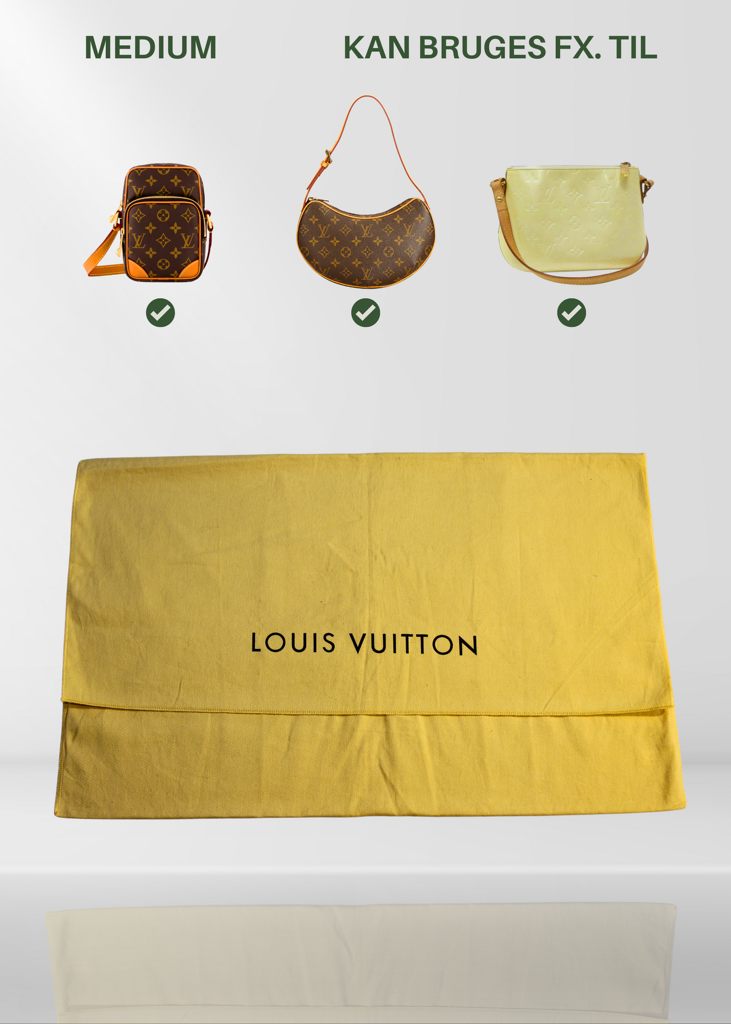 Pre-loved | LOUIS VUITTON Dustbag Original | Flere Størrelser