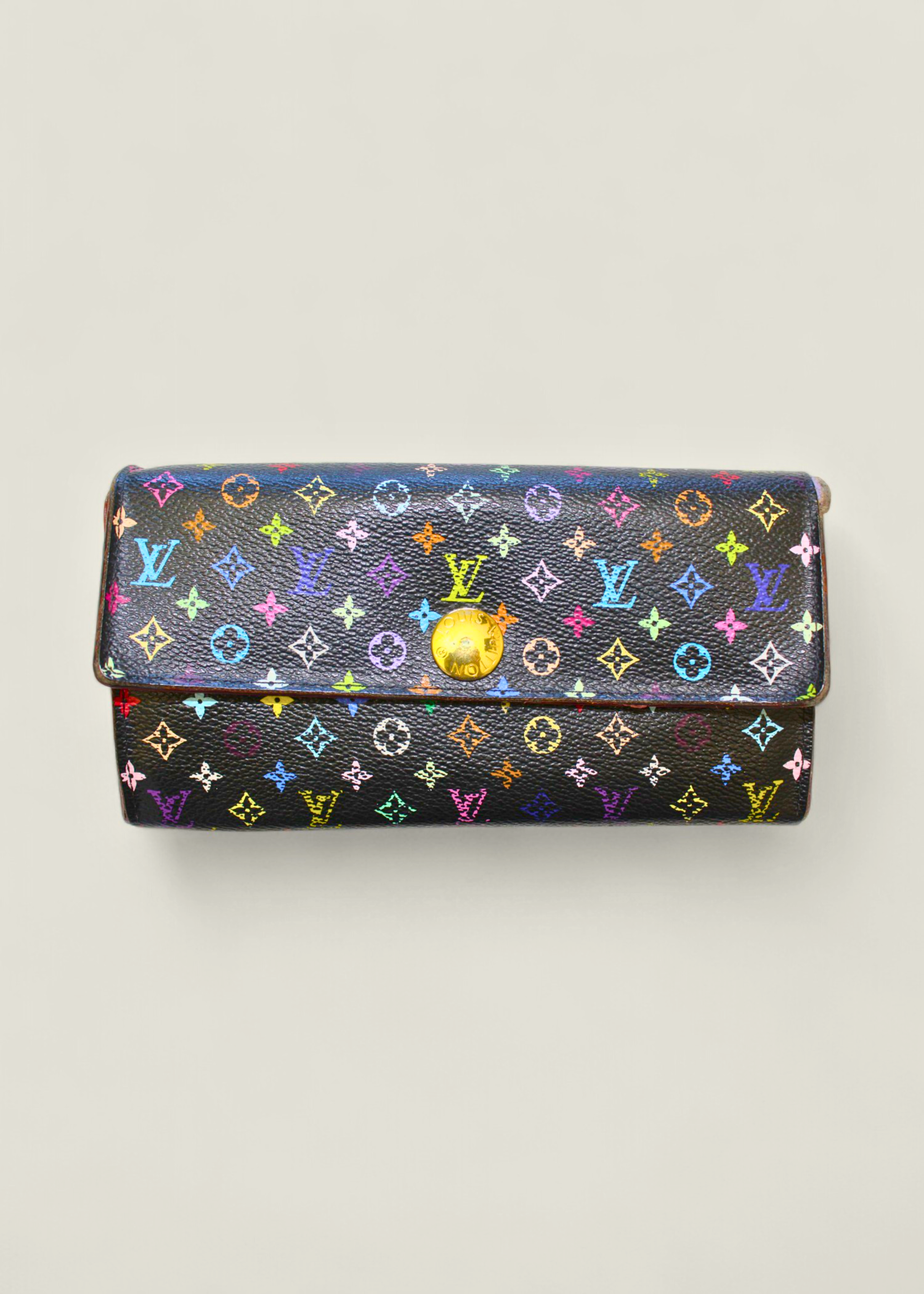 Preloved | Louis Vuitton Monogram x Takashi Murakami Multicolor Porte-Feuille Sarah Sort Pung