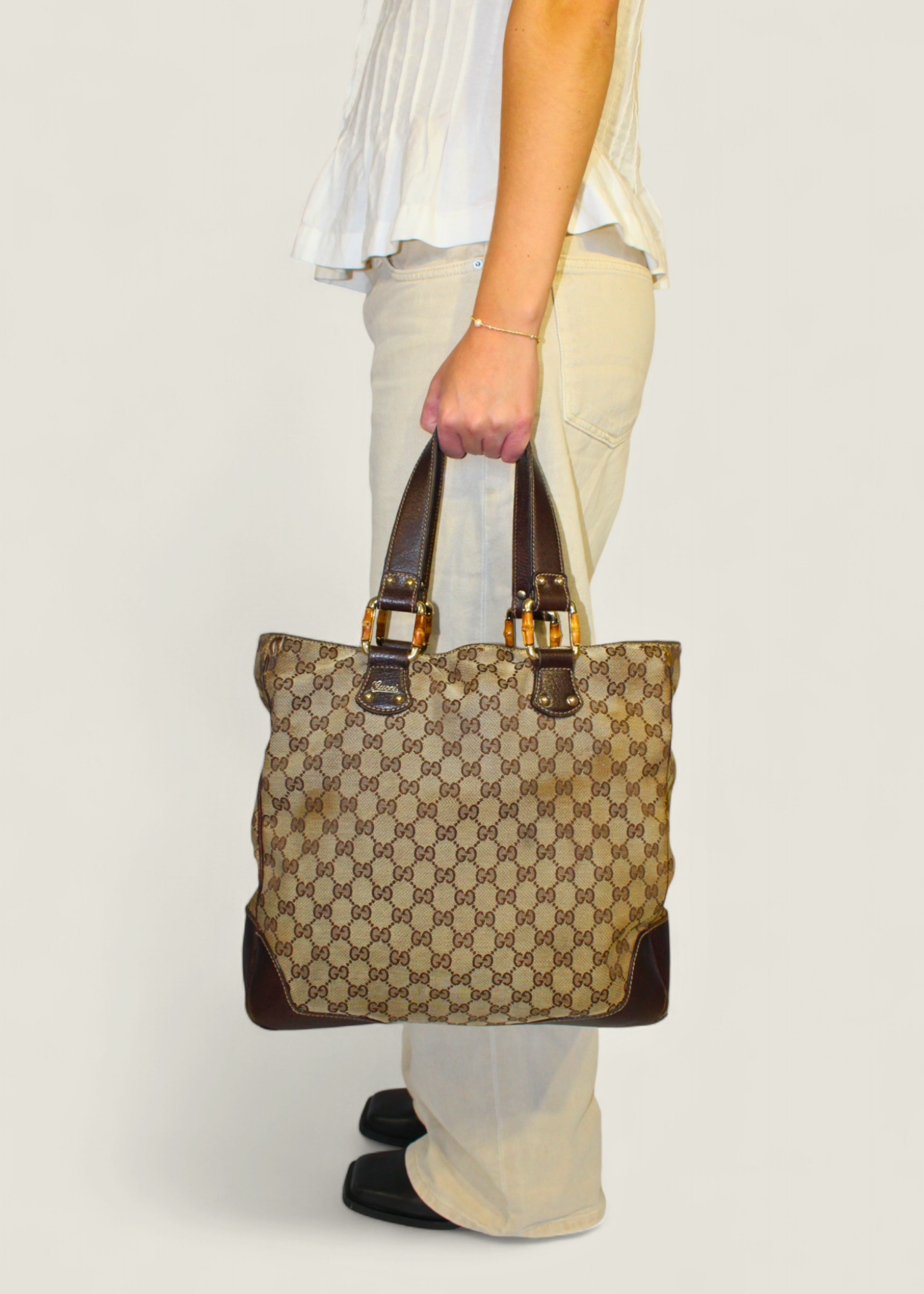 Preloved | Gucci GG Monogram Bamboo Totebag