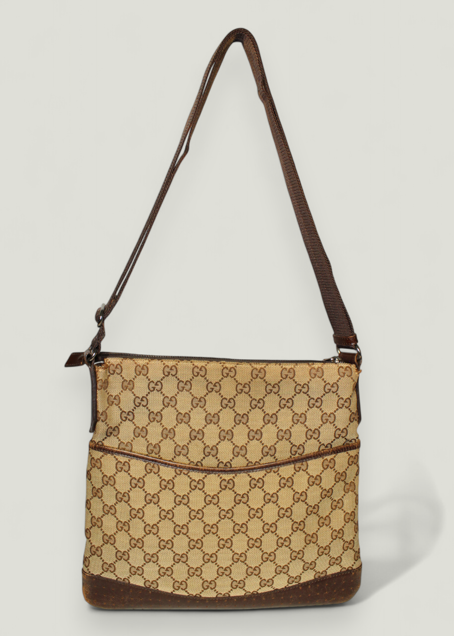 Preloved | Gucci GG Crossbody i Beige Canvas