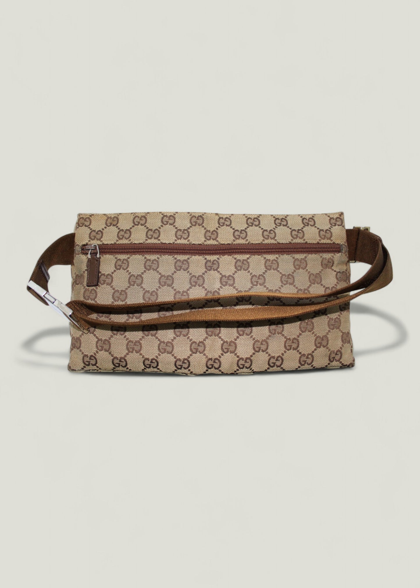 Preloved | GUCCI GG Canvas Bæltetaske i Beige & Brun
