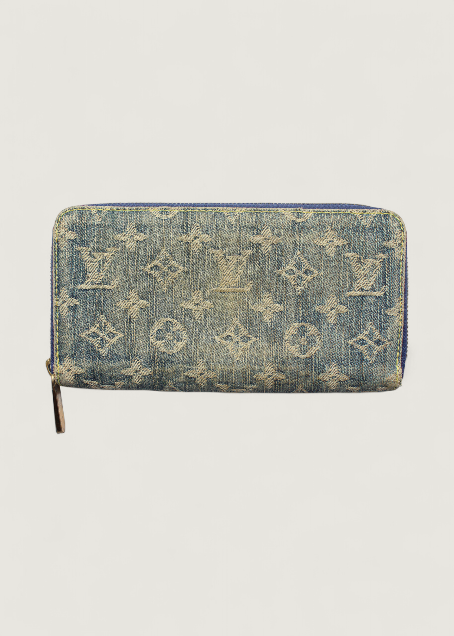Preloved | Louis Vuitton Monogram Denim Zippy Pung i Jeans Blå Canvas