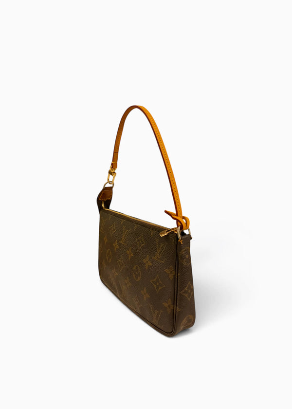 Vachetta Læderrem med Patineret Finish til Louis Vuitton Pochette Accessoires – 38,5 cm Hidden Luxury Project