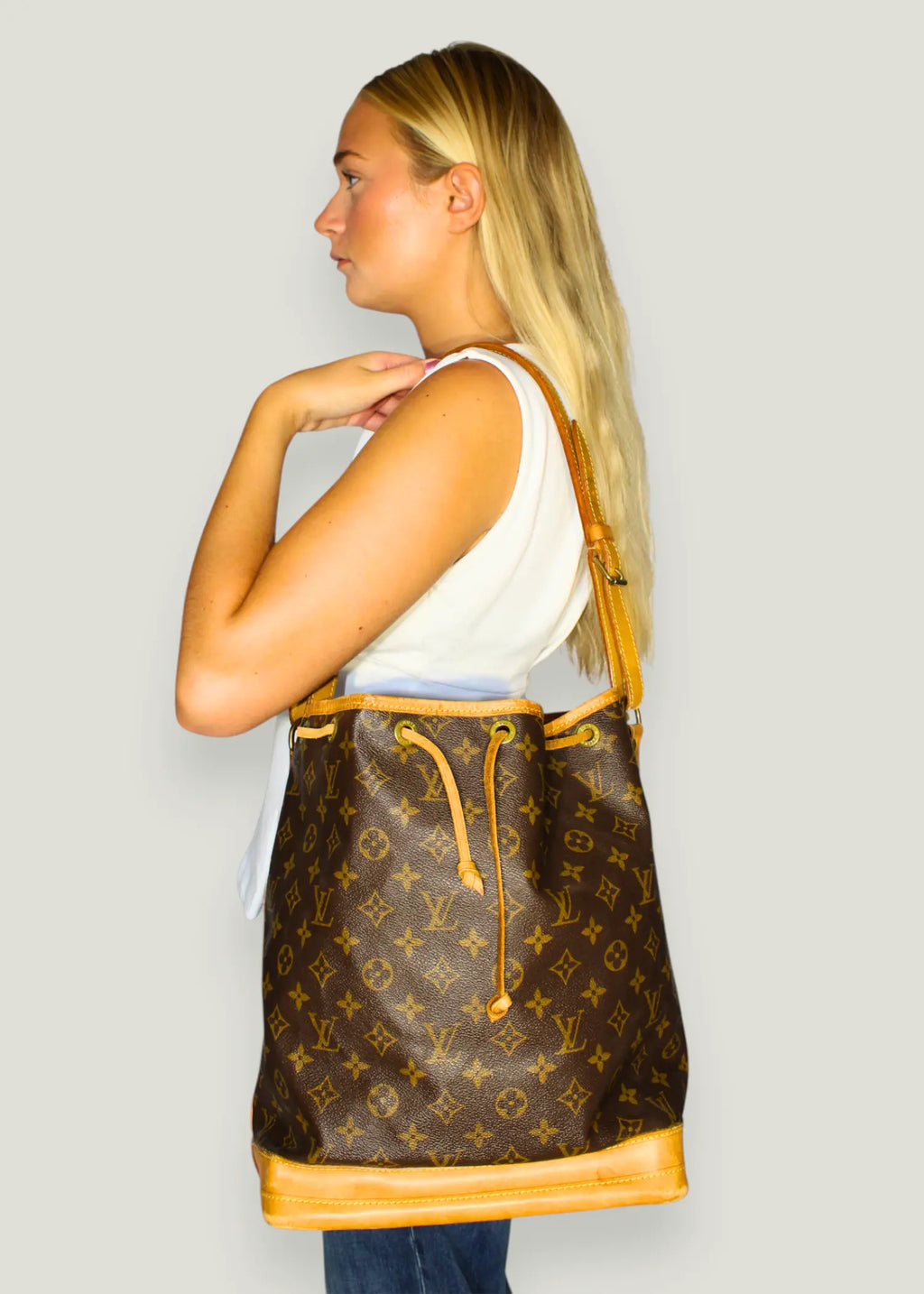Preloved | Louis Vuitton Monogram Noé Skuldertaske i Canvas Louis Vuitton