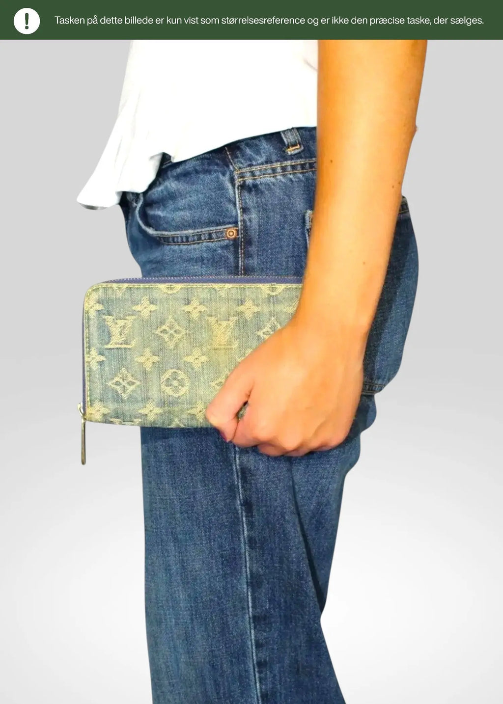 Preloved | Louis Vuitton Monogram Denim Zippy Pung i Jeans Blå Canvas Louis Vuitton