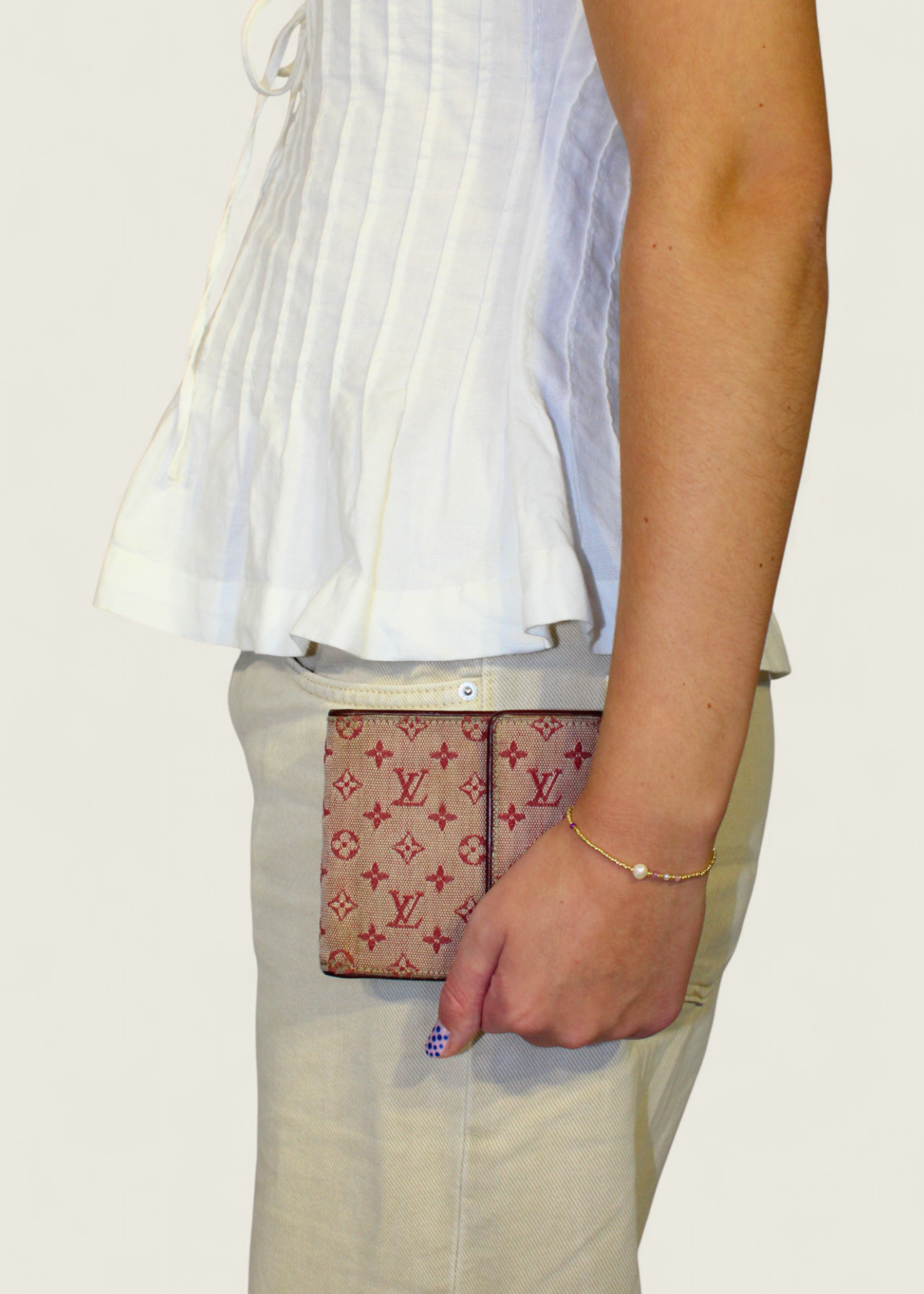 Preloved | Louis Vuitton Monogram Mini Lin Pung Pink & Bordeaux Rød i Canvas