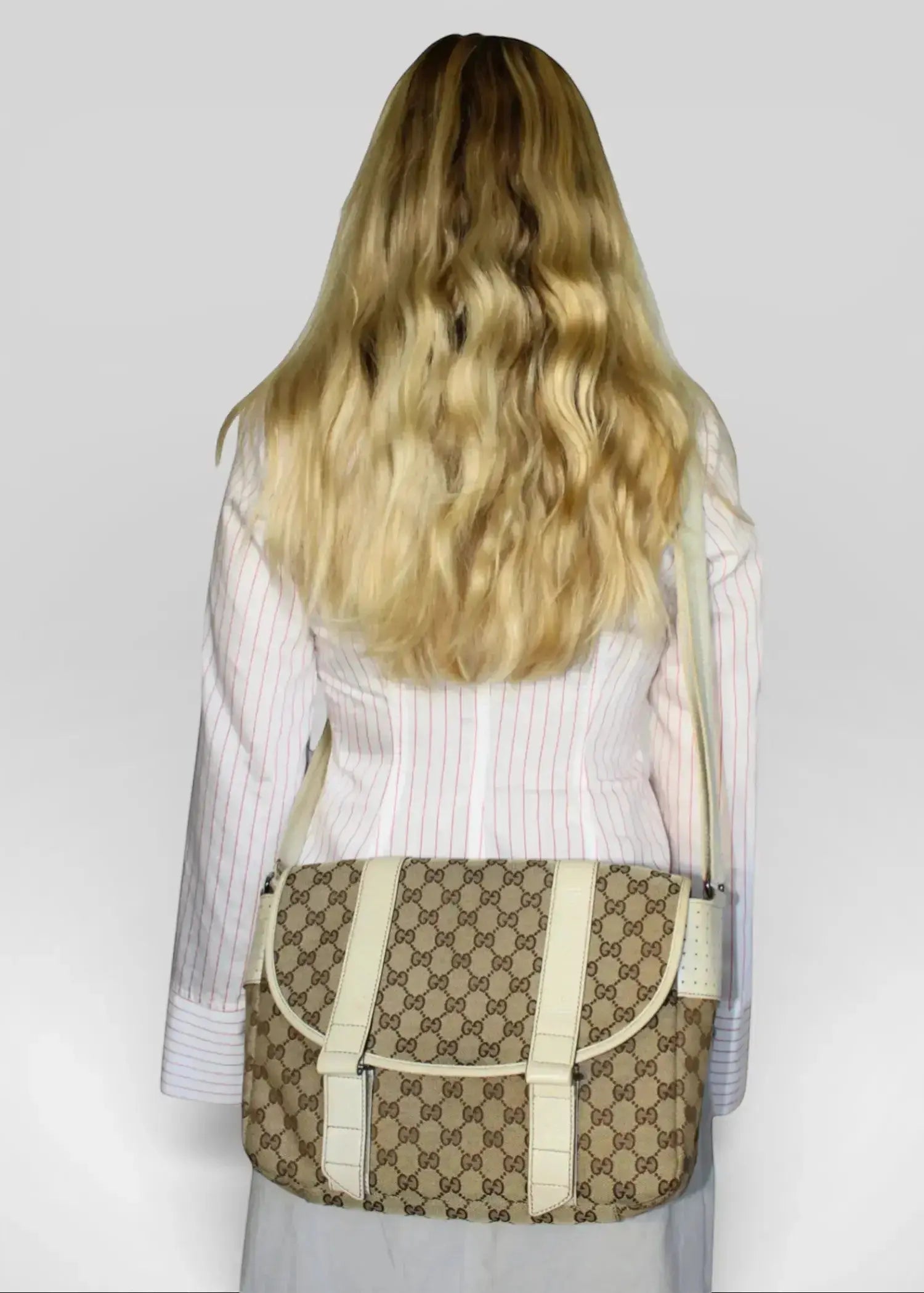 Preloved | Gucci GG Crossbody i Beige Monogram Canvas Gucci