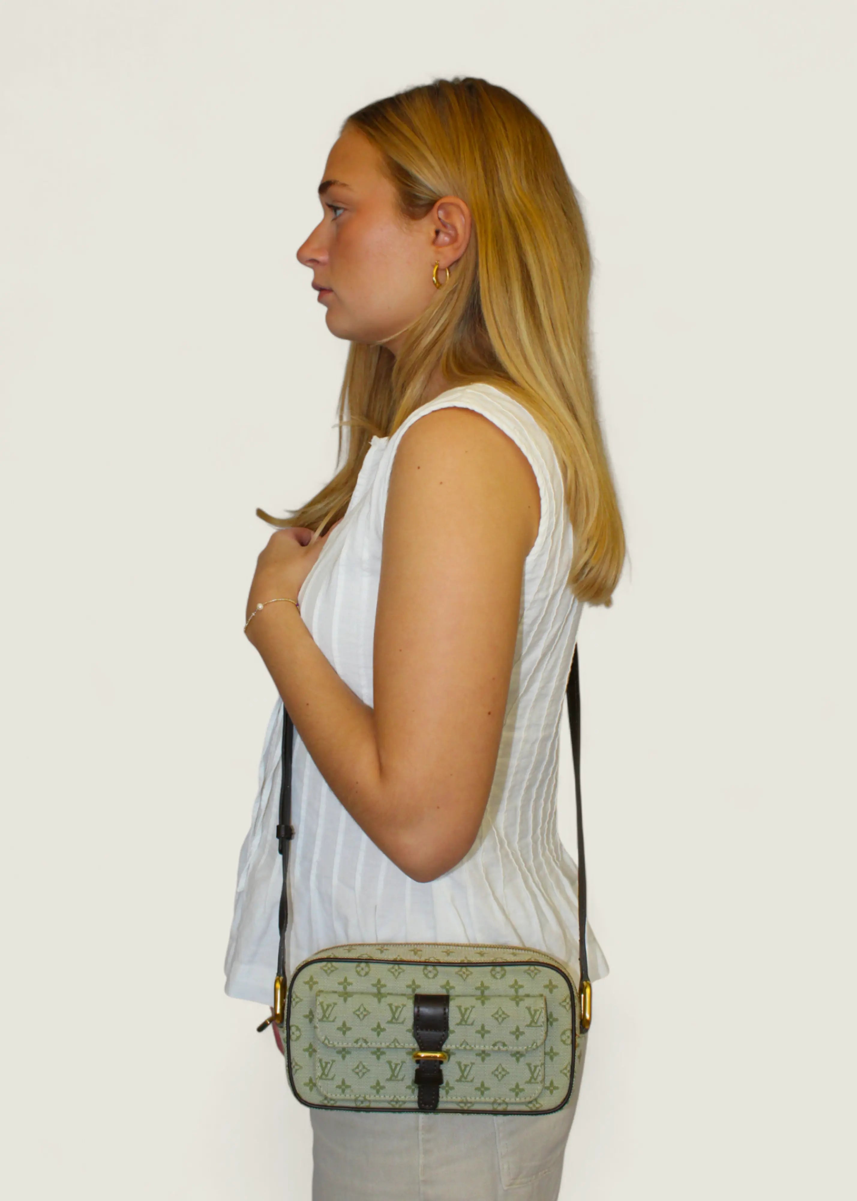Preloved | Louis Vuitton Monogram Mini Juliette PM Crossbody i Grøn Canvas Louis Vuitton