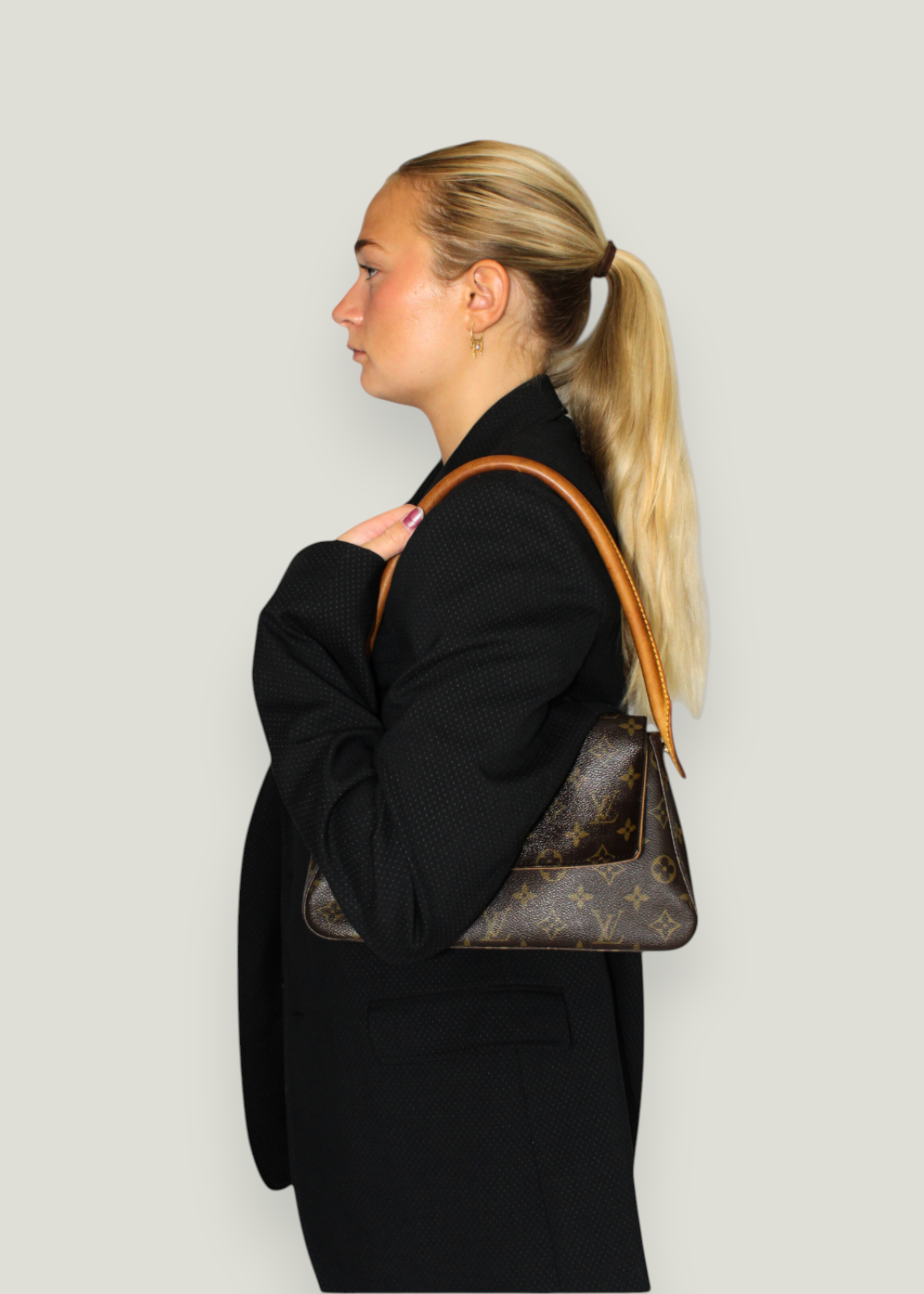 Preloved | Louis Vuitton Mini Looping Håndtaske i Monogram Med Originalt Kort