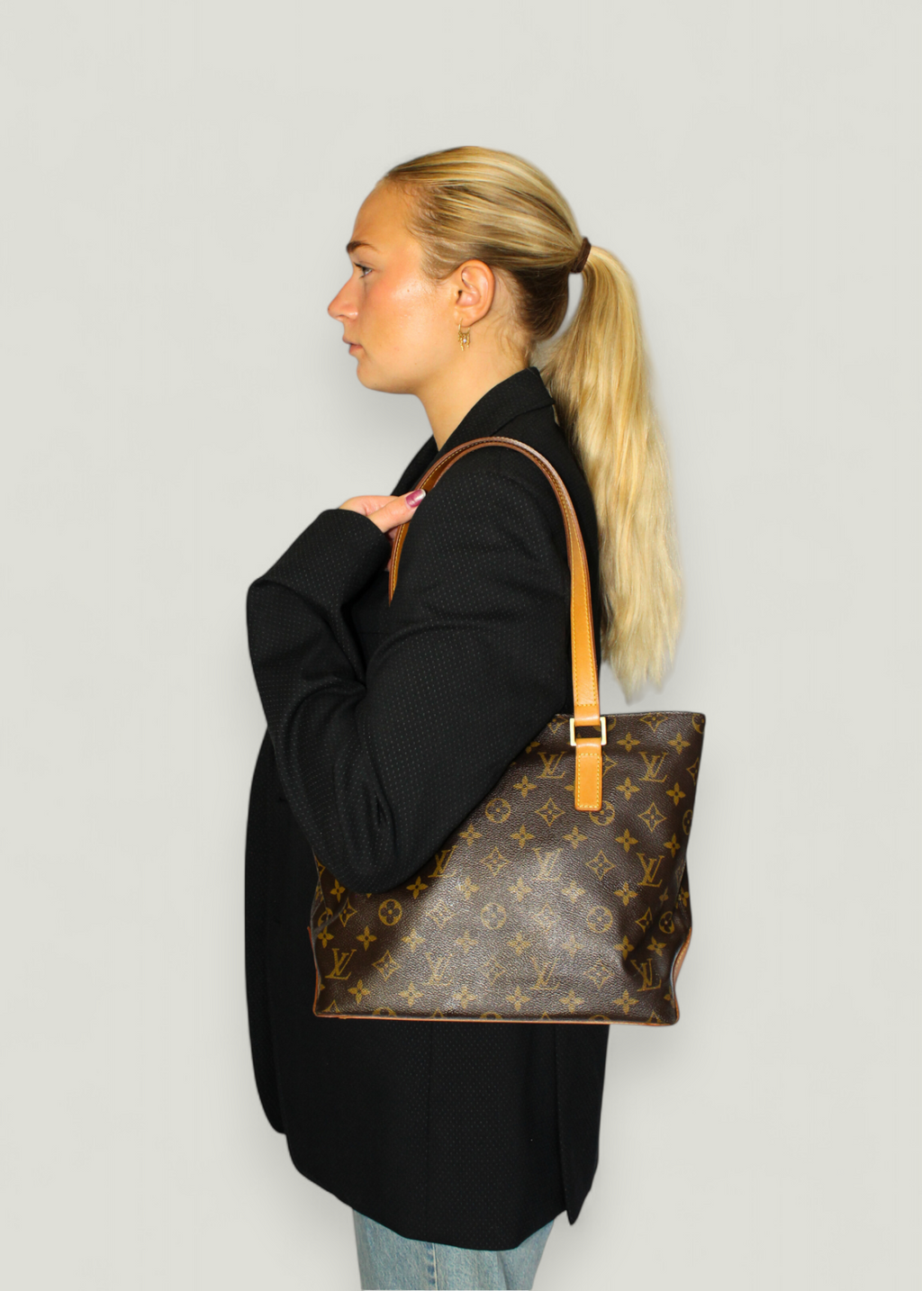 Preloved | Louis Vuitton Hippo Piano Totebag i Monogram Canvas