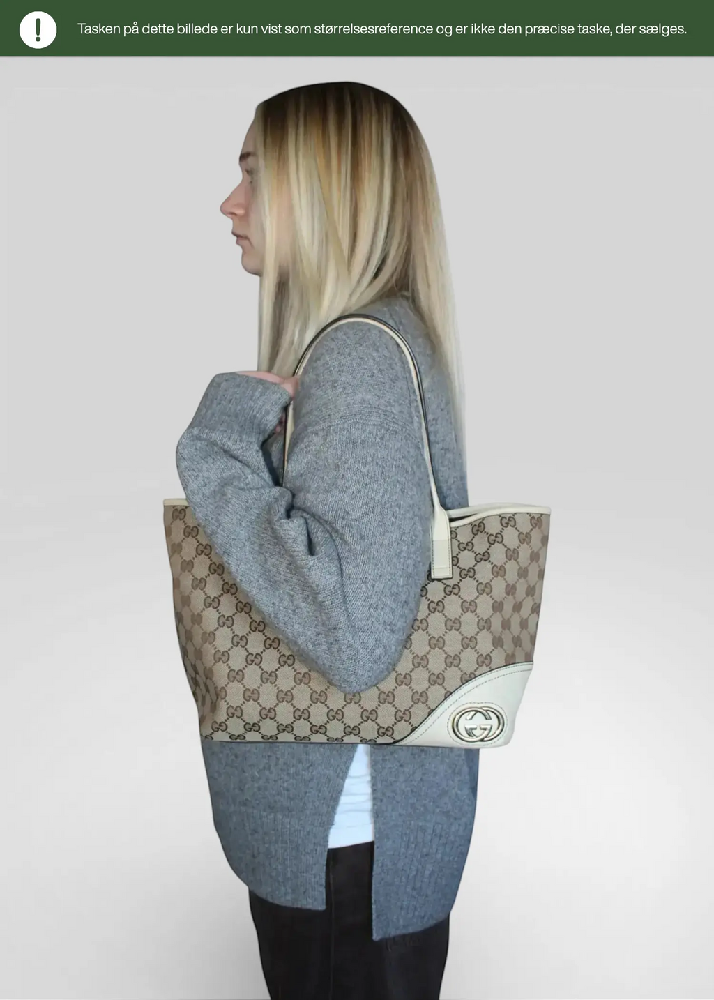 Preloved | Gucci GG Monogram Totebag i Brun med Guld Hardware Gucci