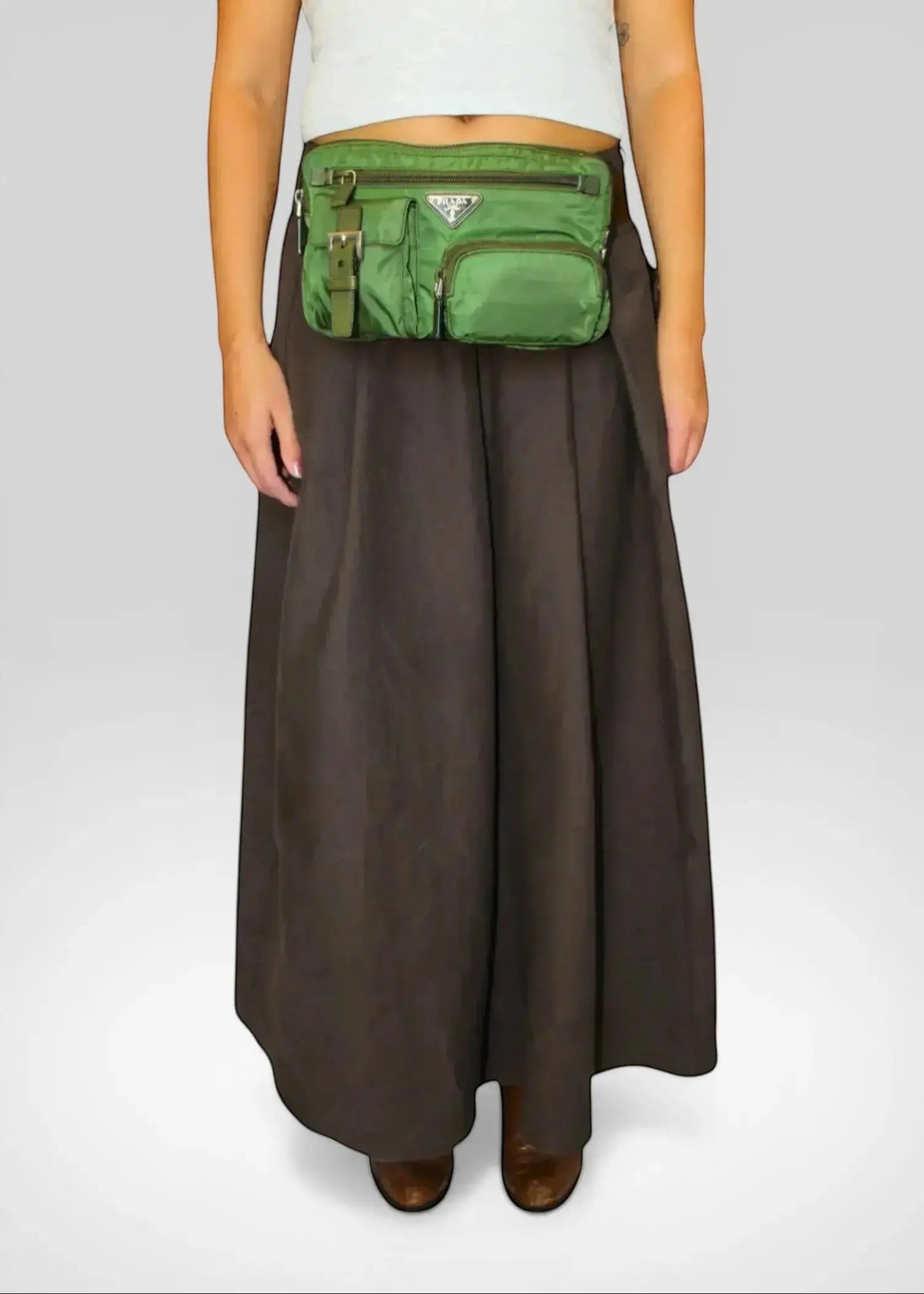 Preloved | Prada Tessuto Bæltetaske i Khaki Grøn Nylon Prada