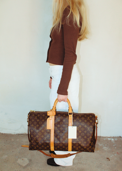 Preloved | LOUIS VUITTON Keepall Bandoulière 50 i Monogram Duffelbag