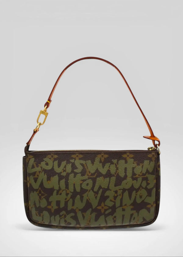 Preloved | Louis Vuitton x Stephen Sprouse Graffiti Pochette Accessoires i Khaki Monogram Louis Vuitton