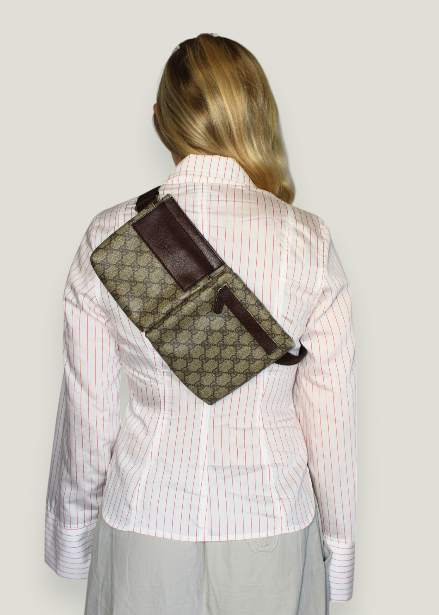 Preloved | Gucci GG Bæltetaske i Beige Coated Monogram Canvas