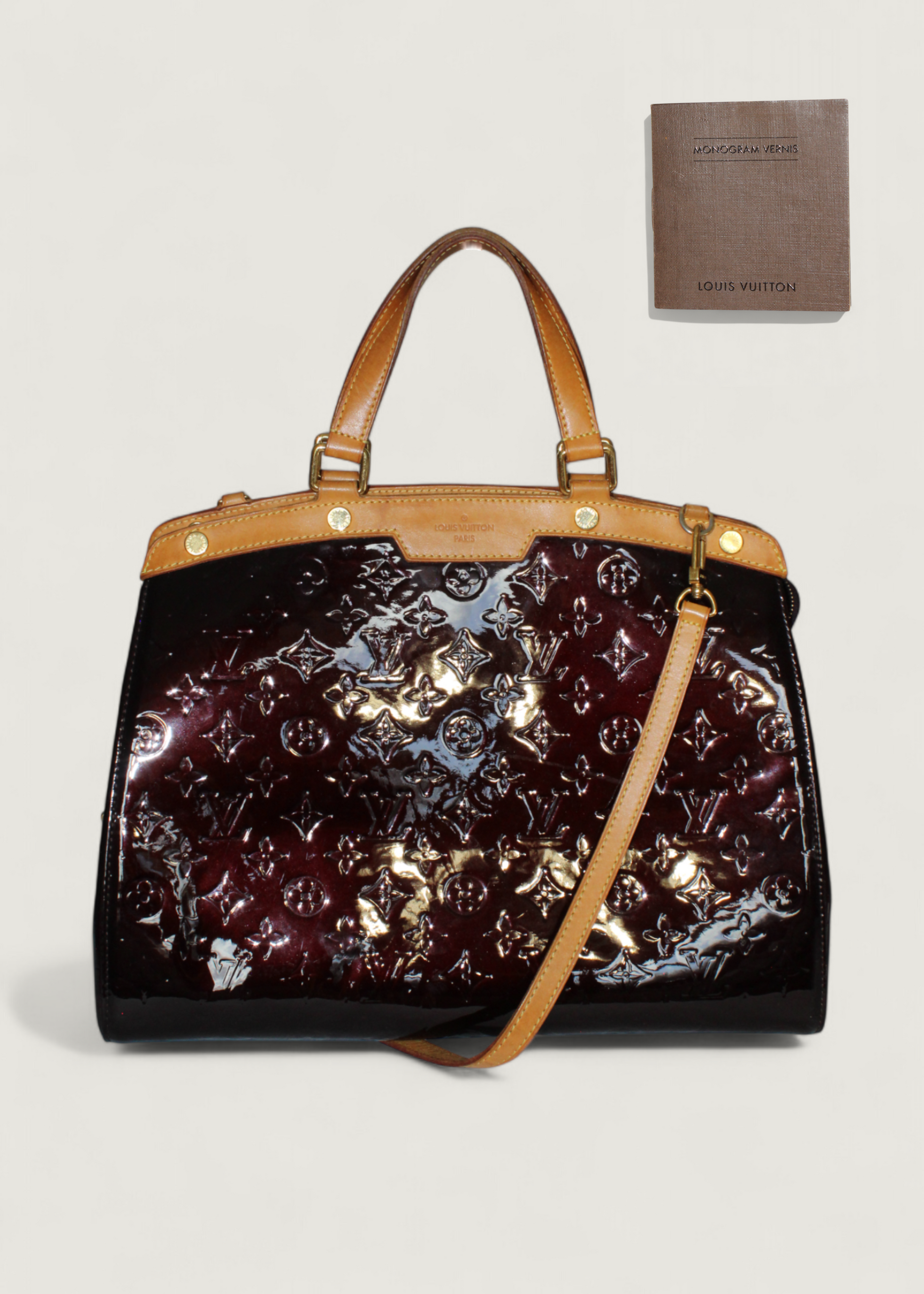 Preloved | Louis Vuitton Monogram Vernis Brea MM Totebag i Bordeaux Rød