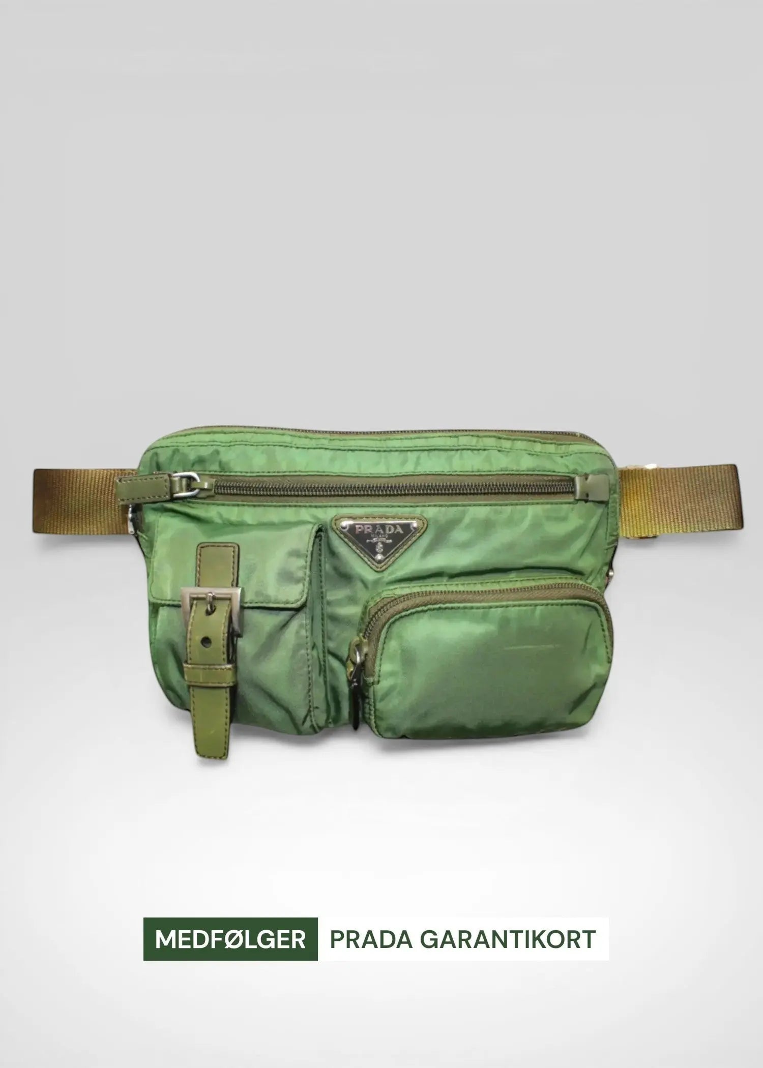 Preloved | Prada Tessuto Bæltetaske i Khaki Grøn Nylon Prada