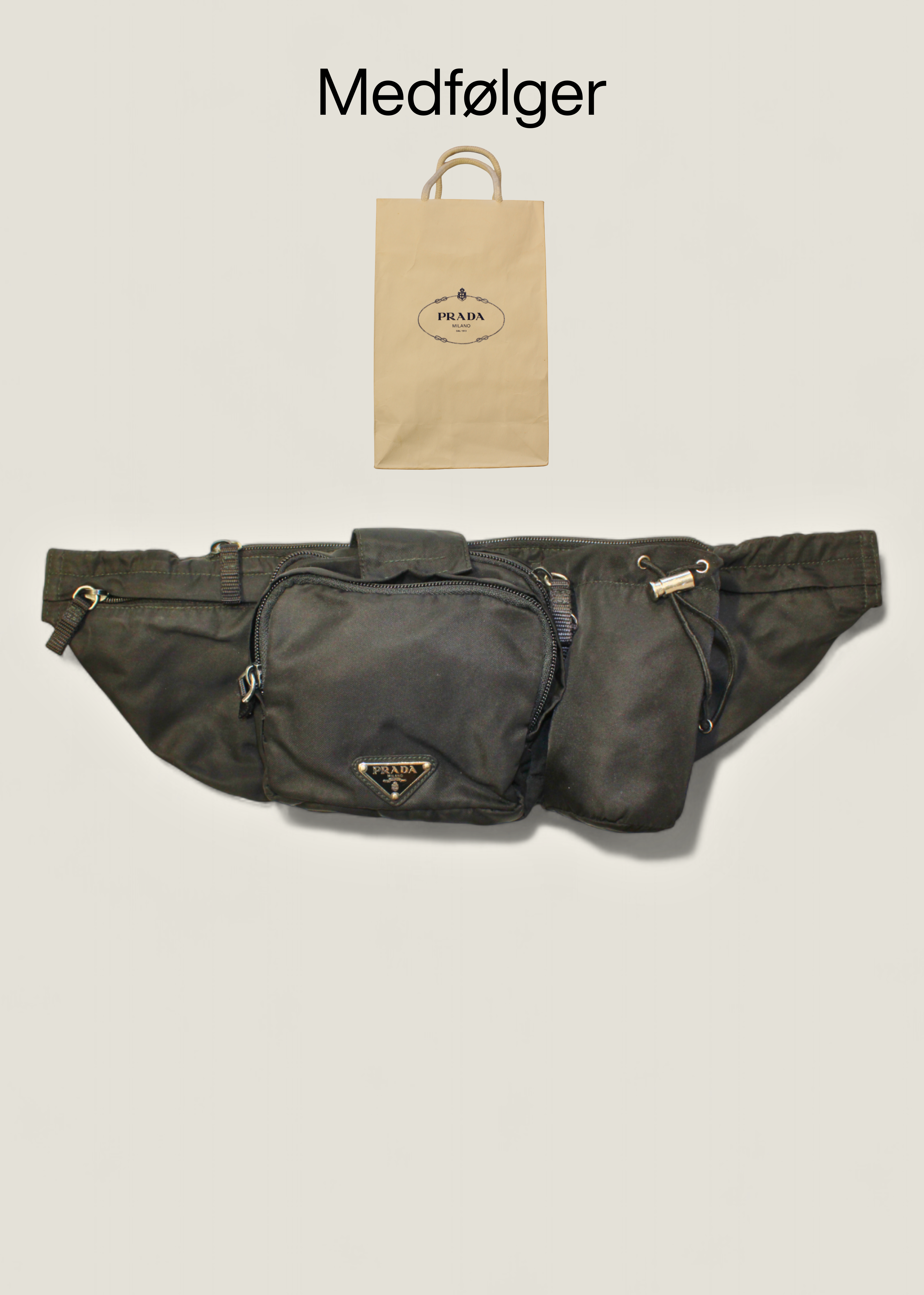 Preloved | Prada Tessuto Utility Bæltetaske i Sort Nylon