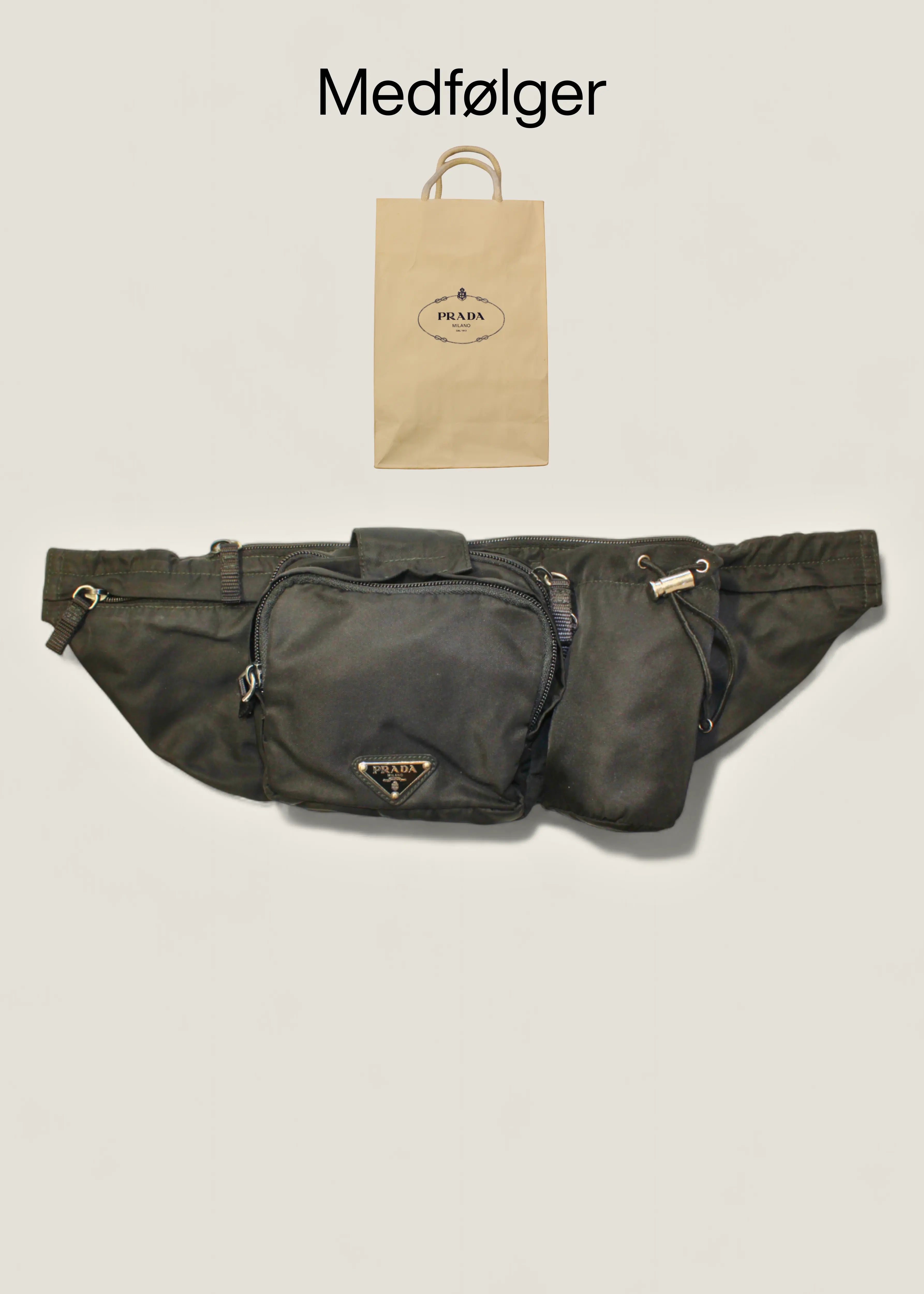 Preloved | Prada Tessuto Utility Bæltetaske i Sort Nylon Prada