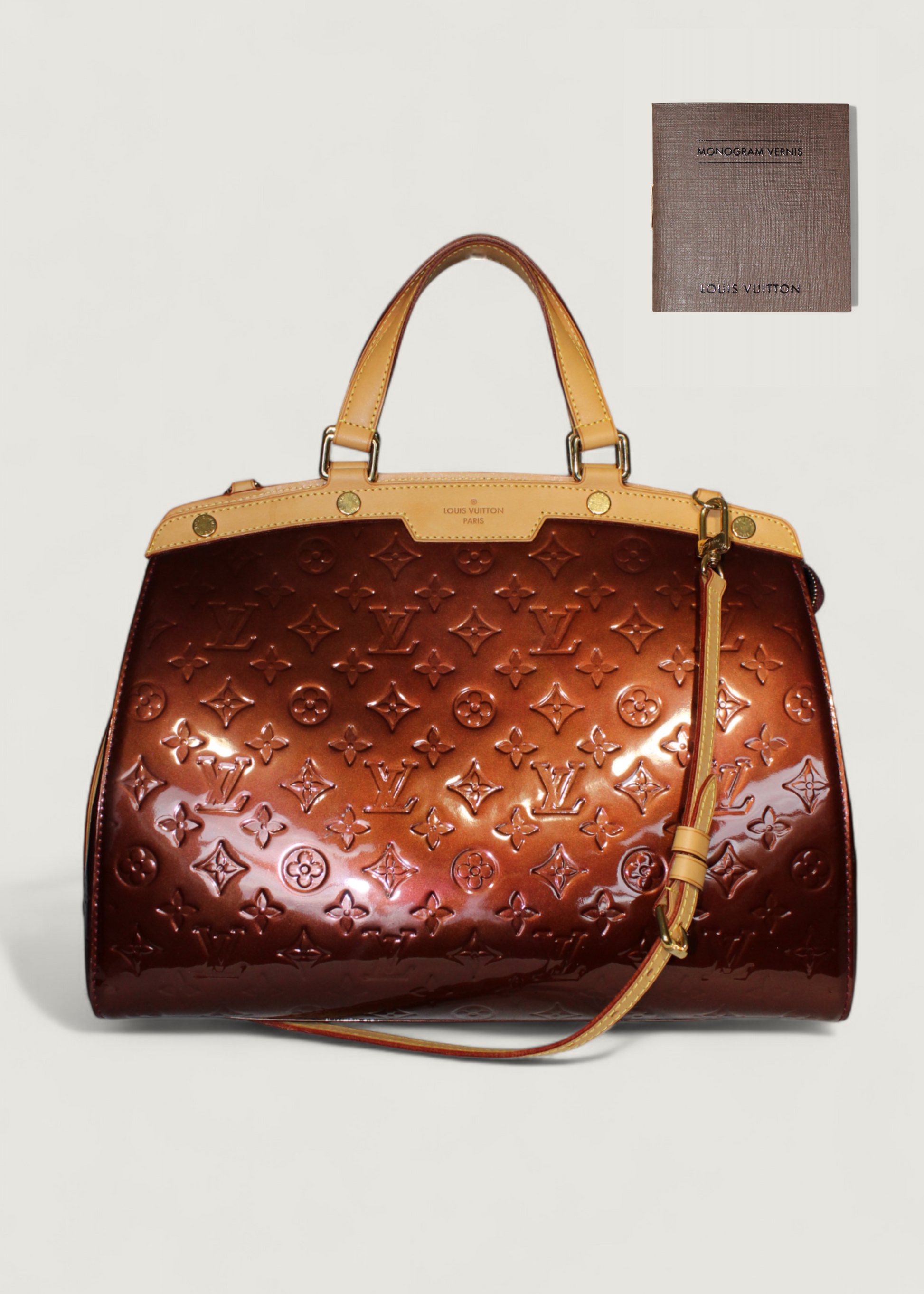 Preloved | Louis Vuitton Monogram Vernis Brea MM Totebag i Bordeaux Rød