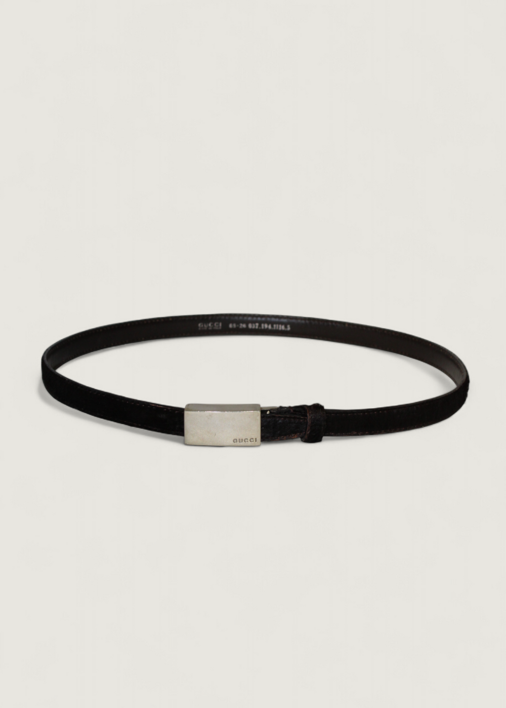 Preloved | Gucci Harako Bælte i Mørkebrunt Hårkalv