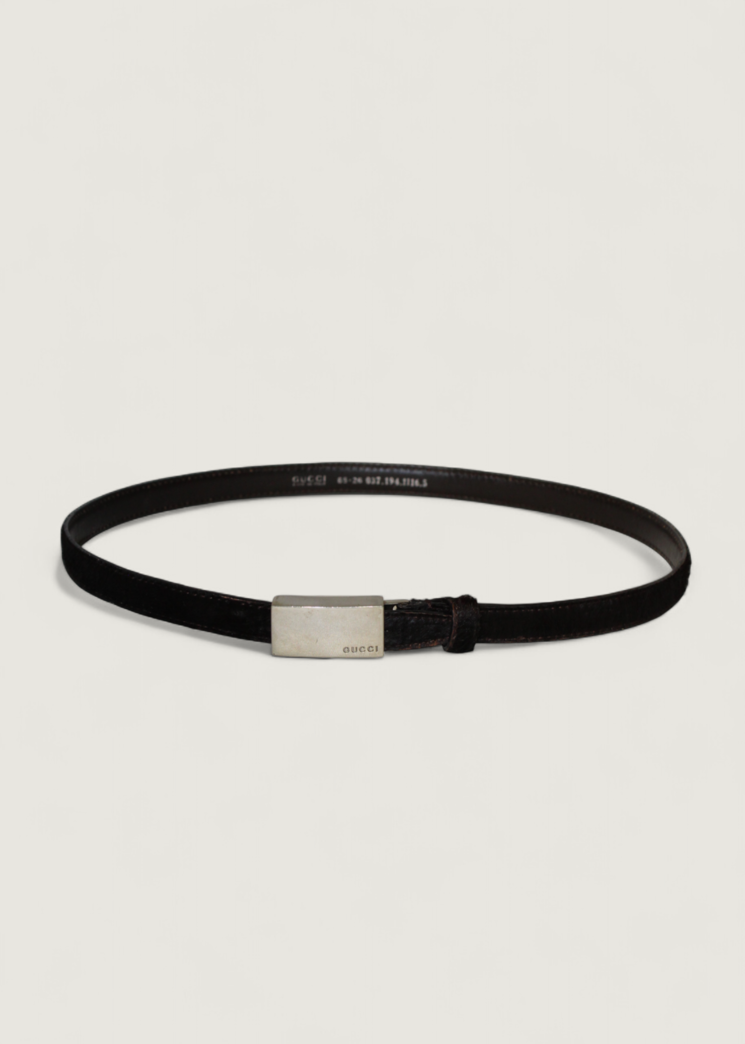 Preloved | Gucci Harako Bælte i Mørkebrunt Hårkalv
