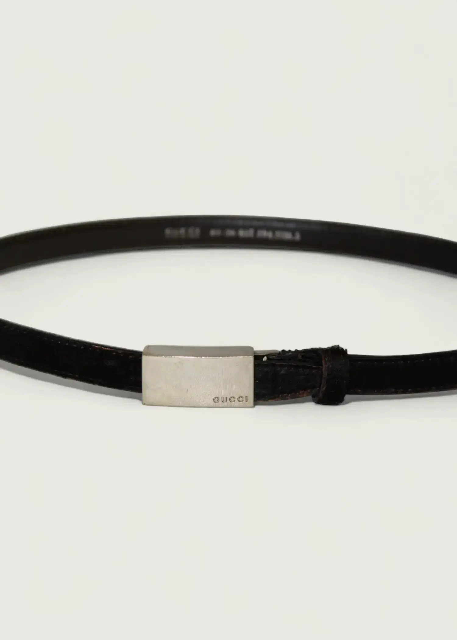 Preloved | Gucci Harako Bælte i Mørkebrunt Hårkalv Gucci