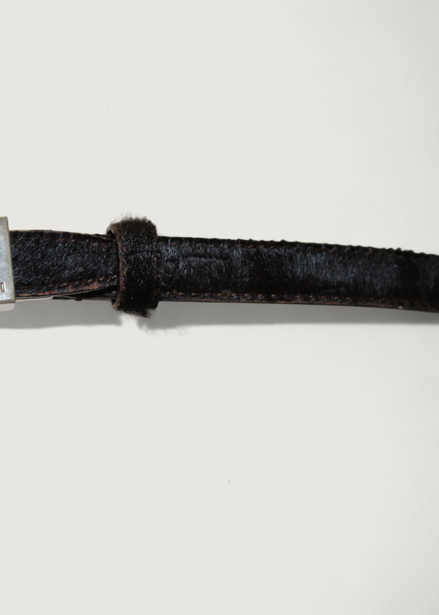 Preloved | Gucci Harako Bælte i Mørkebrunt Hårkalv