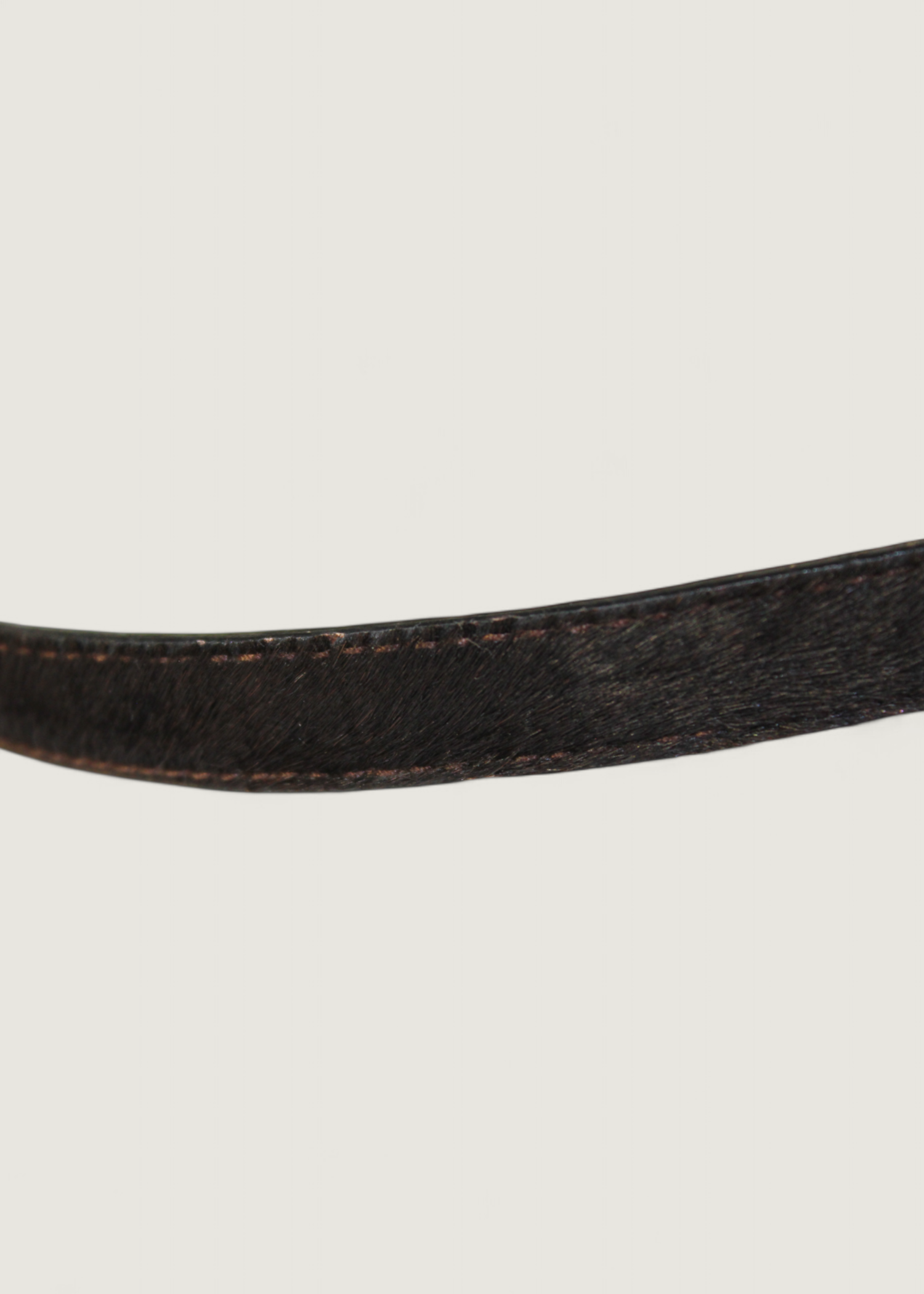 Preloved | Gucci Harako Bælte i Mørkebrunt Hårkalv
