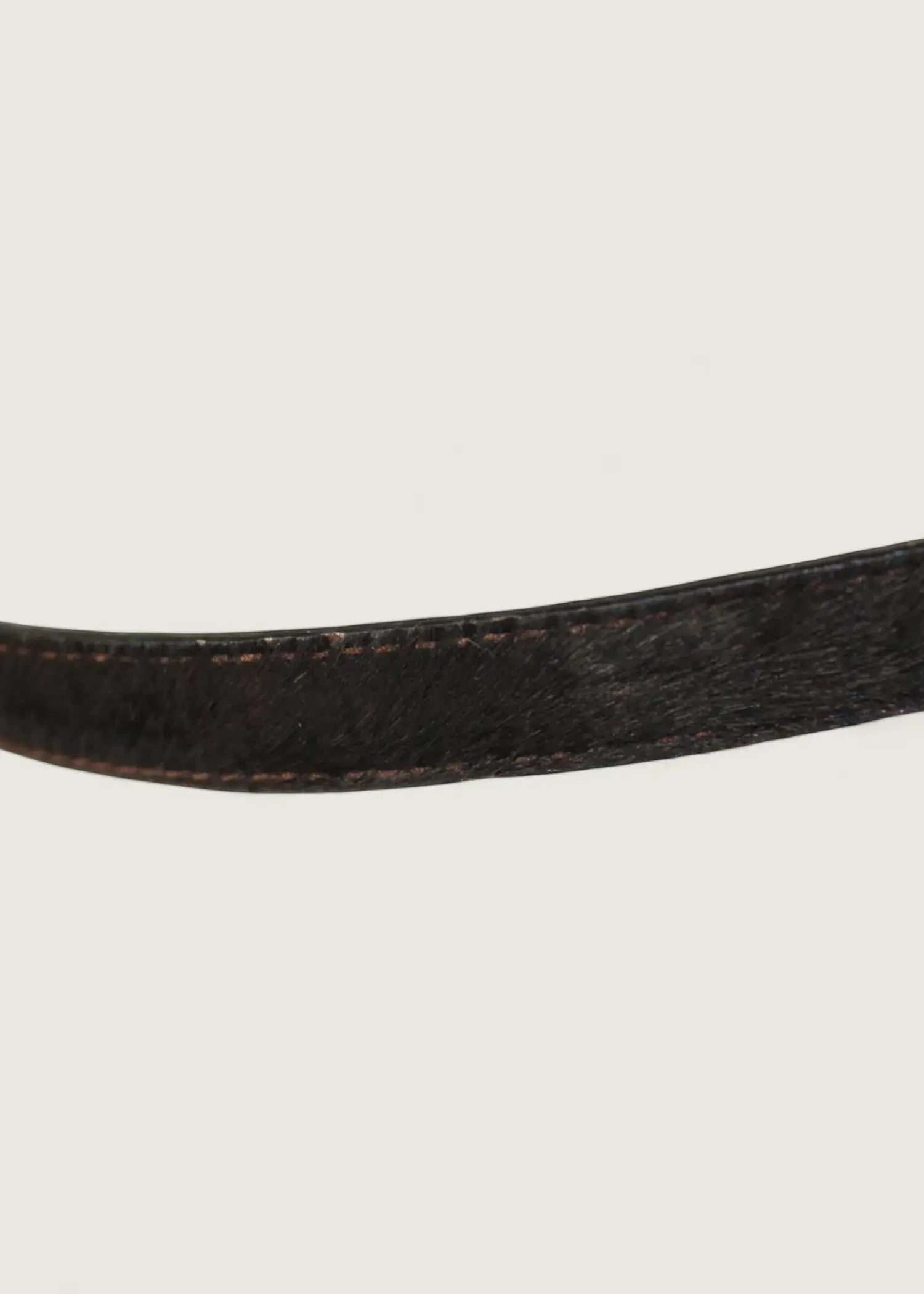 Preloved | Gucci Harako Bælte i Mørkebrunt Hårkalv Gucci