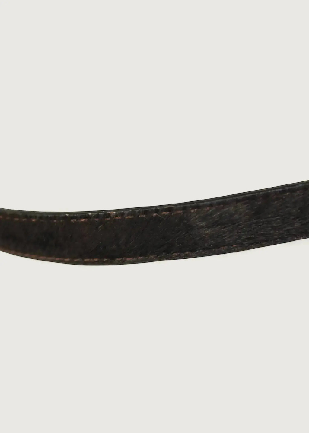 Preloved | Gucci Harako Bælte i Mørkebrunt Hårkalv Gucci