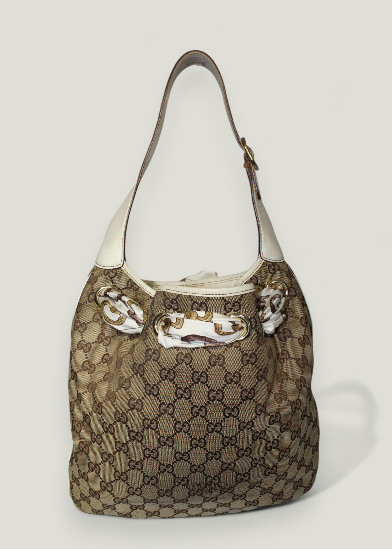 Preloved | Gucci GG Skuldertaske i Beige Monogram Canvas