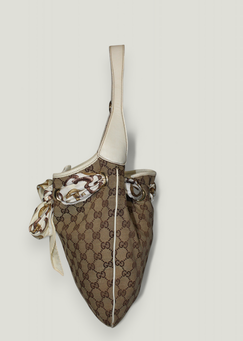 Preloved | Gucci GG Skuldertaske i Beige Monogram Canvas