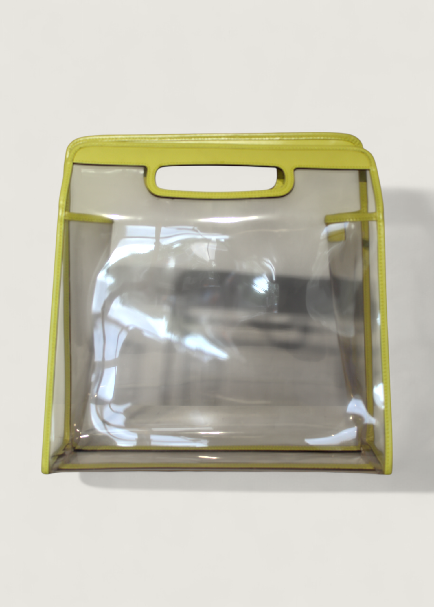 Preloved | Gucci Transparent Vinyl & Læder Håndtaske i Gul