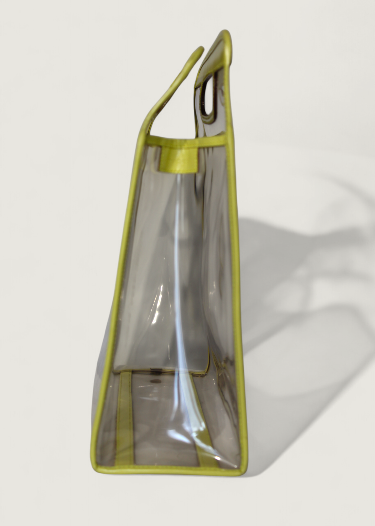 Preloved | Gucci Transparent Vinyl & Læder Håndtaske i Gul