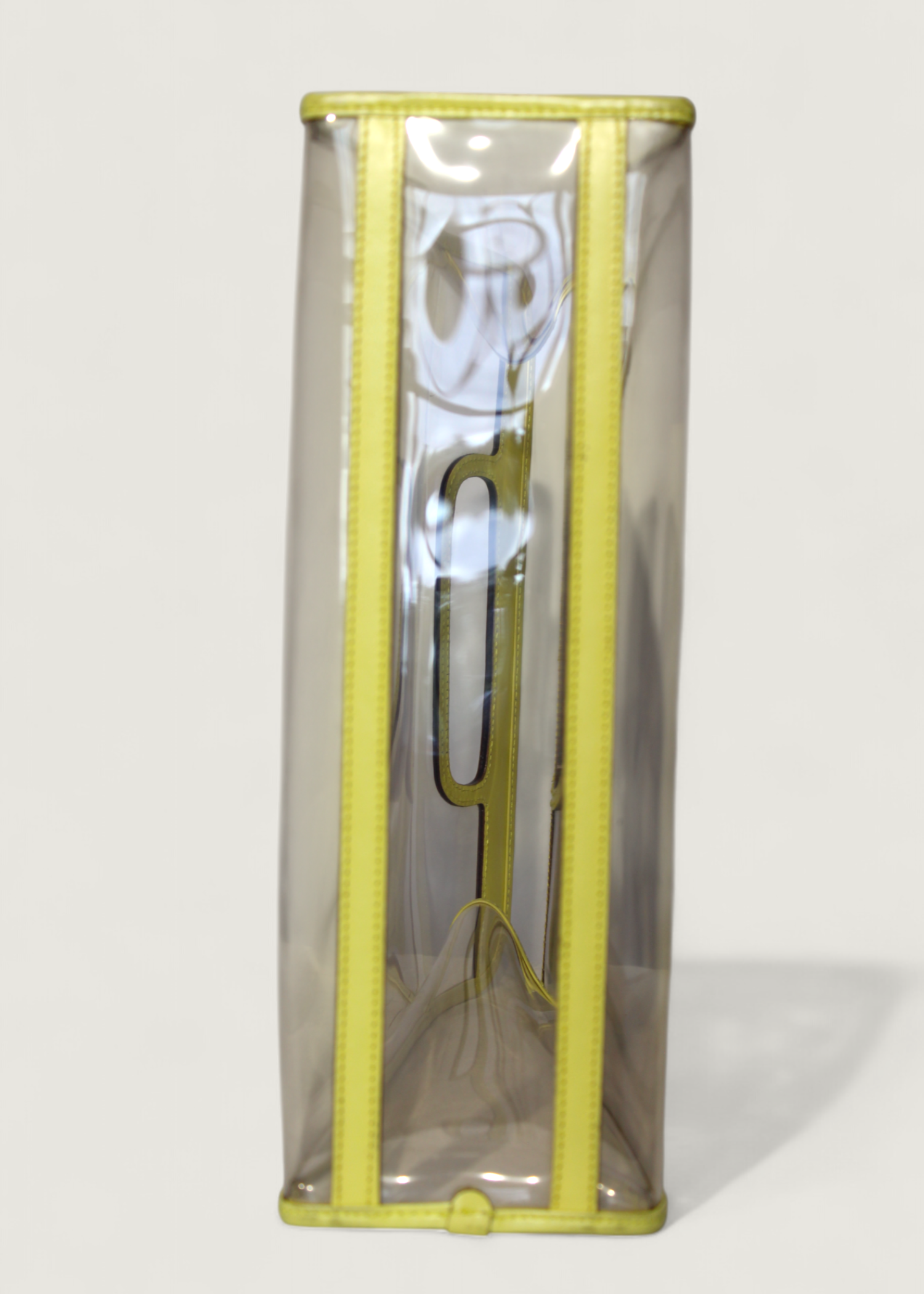 Preloved | Gucci Transparent Vinyl & Læder Håndtaske i Gul