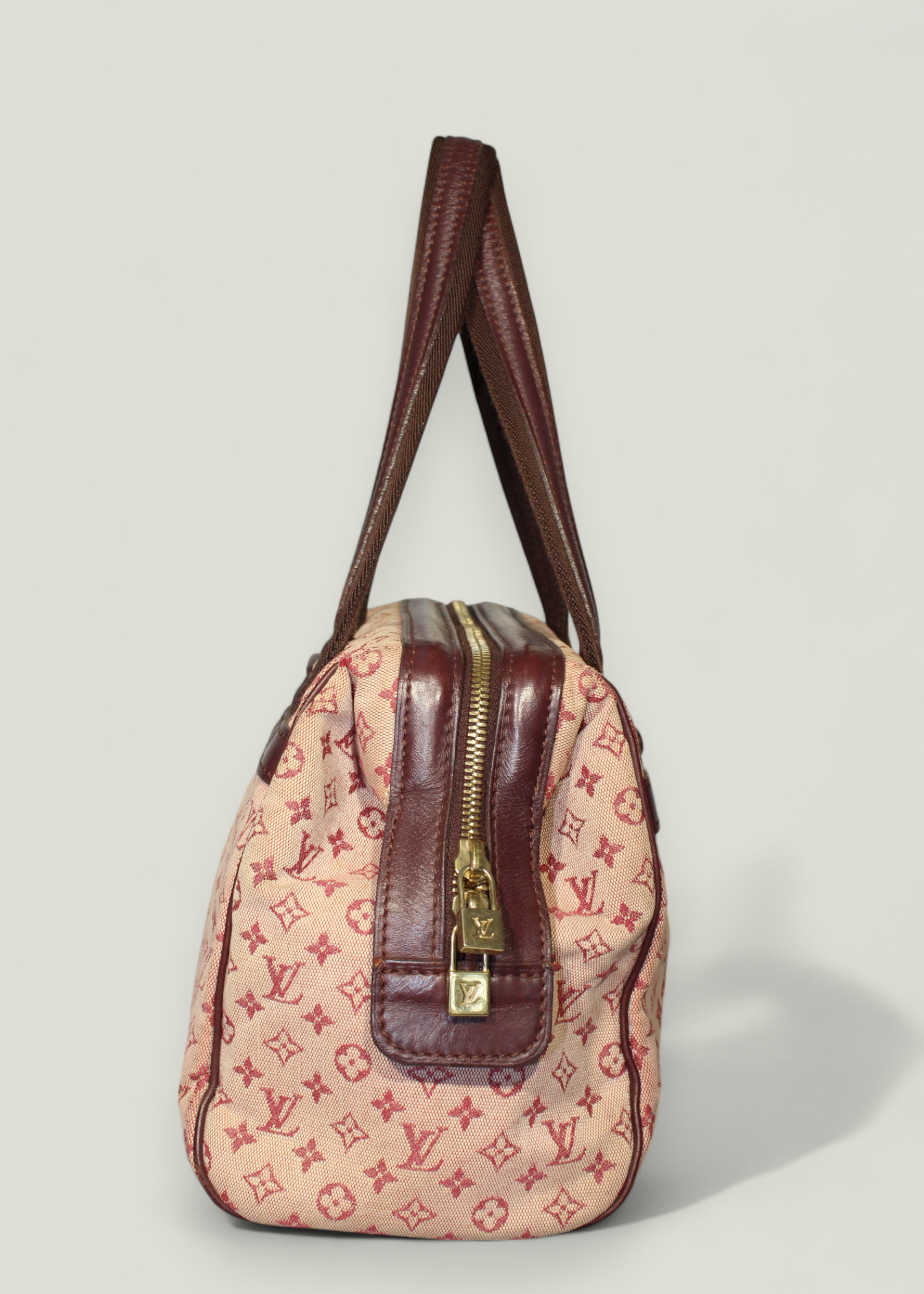 Preloved | Louis Vuitton Josephine PM Totebag i Monogram Mini Lin Pink Canvas