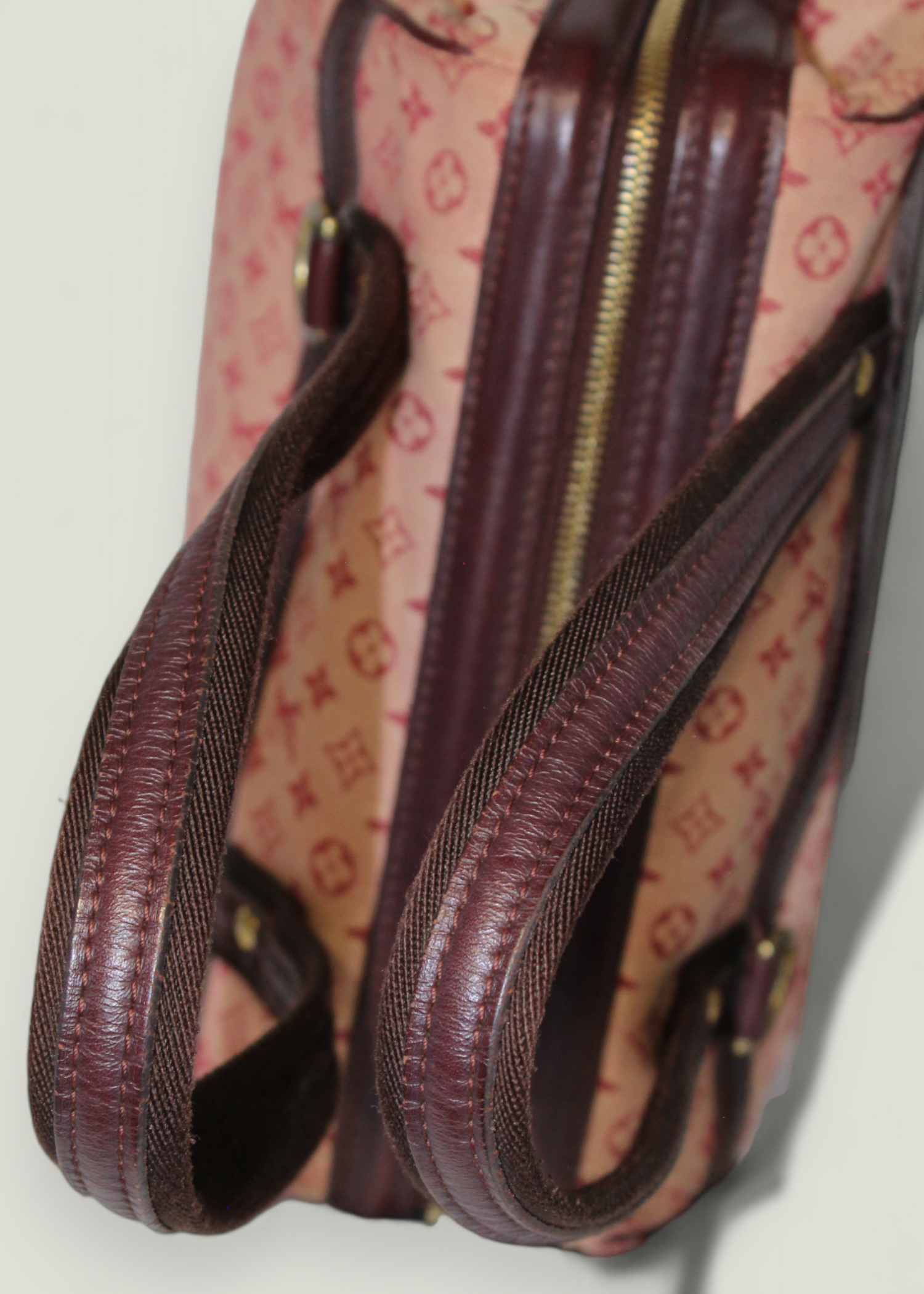 Preloved | Louis Vuitton Josephine PM Totebag i Monogram Mini Lin Pink Canvas