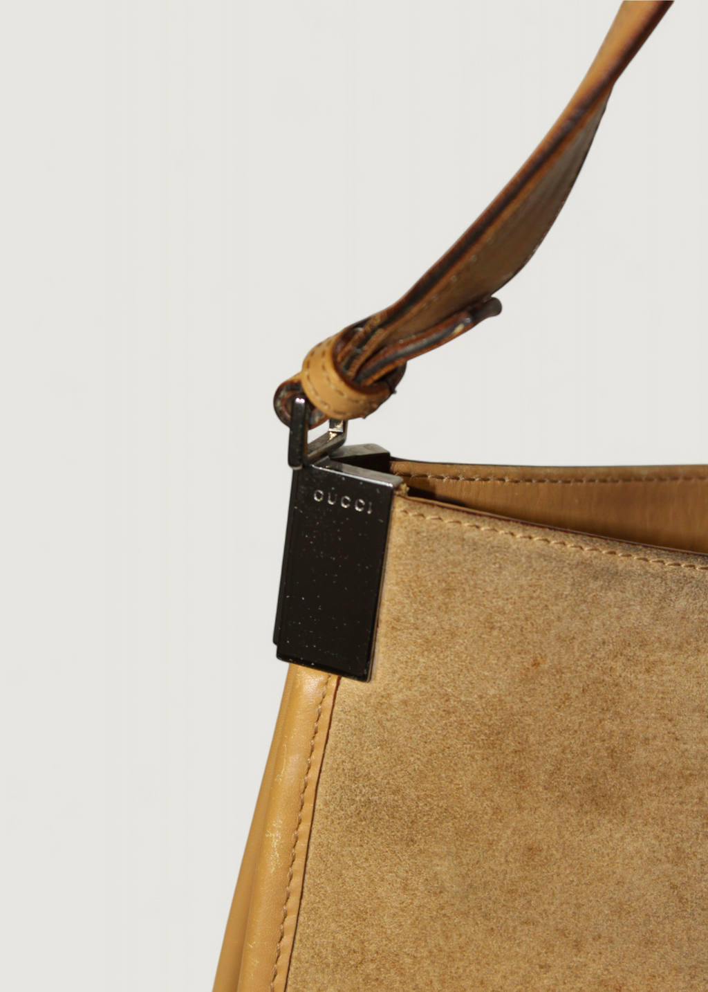 Preloved | Gucci Skuldertaske i Beige Ruskind