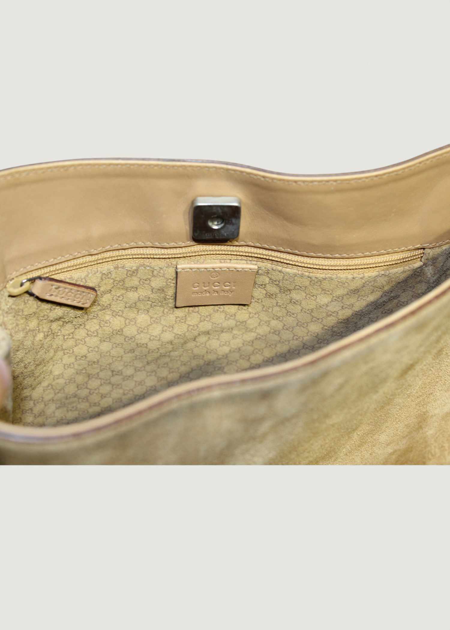 Preloved | Gucci Skuldertaske i Beige Ruskind