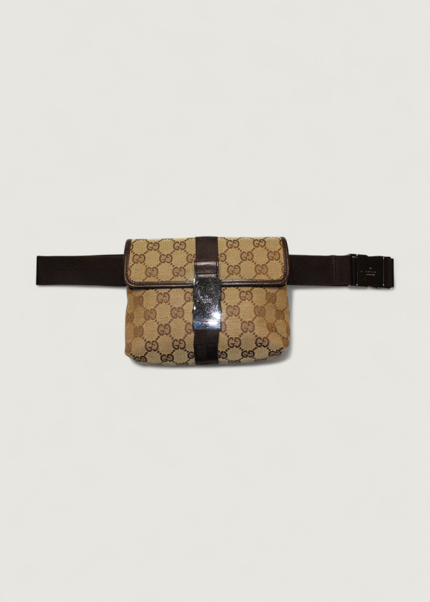 Preloved | Gucci GG Canvas Bæltetaske i Beige og Brun