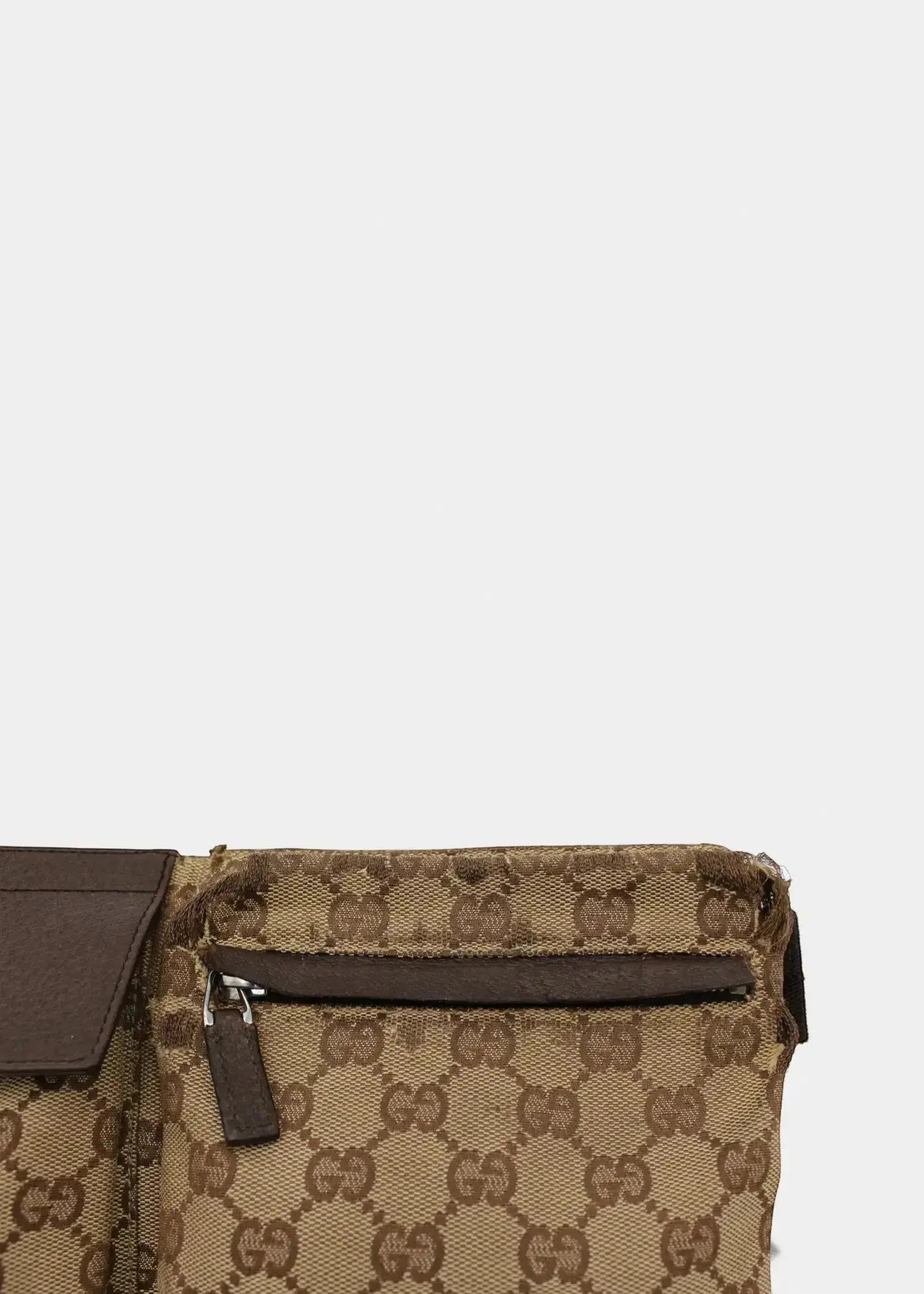 Preloved | Gucci GG Monogram Bæltetaske i Brun Canvas Gucci