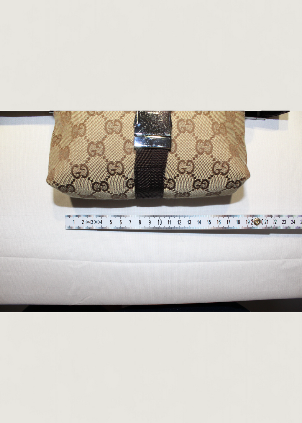 Preloved | Gucci GG Canvas Bæltetaske i Beige og Brun