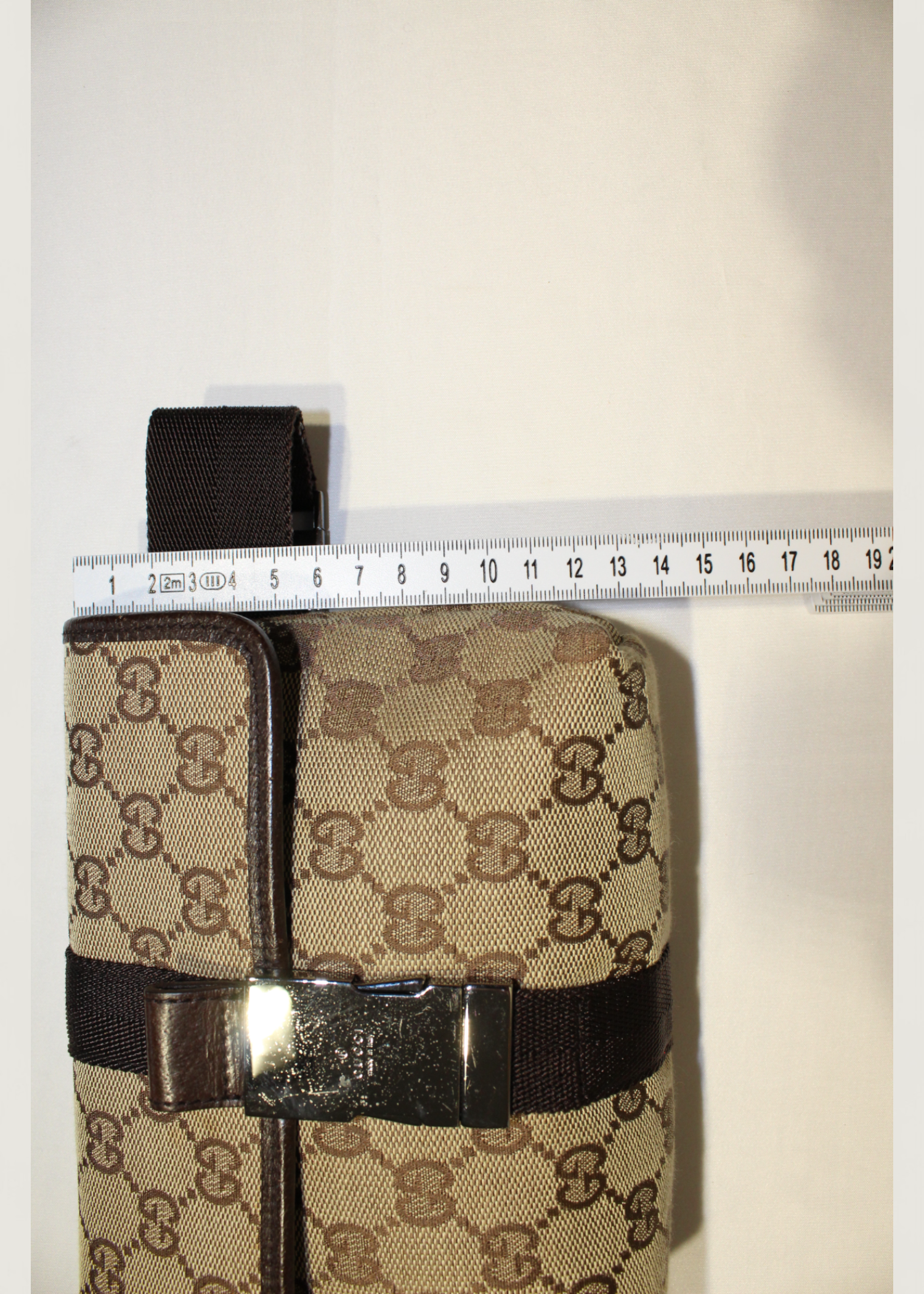 Preloved | Gucci GG Canvas Bæltetaske i Beige og Brun
