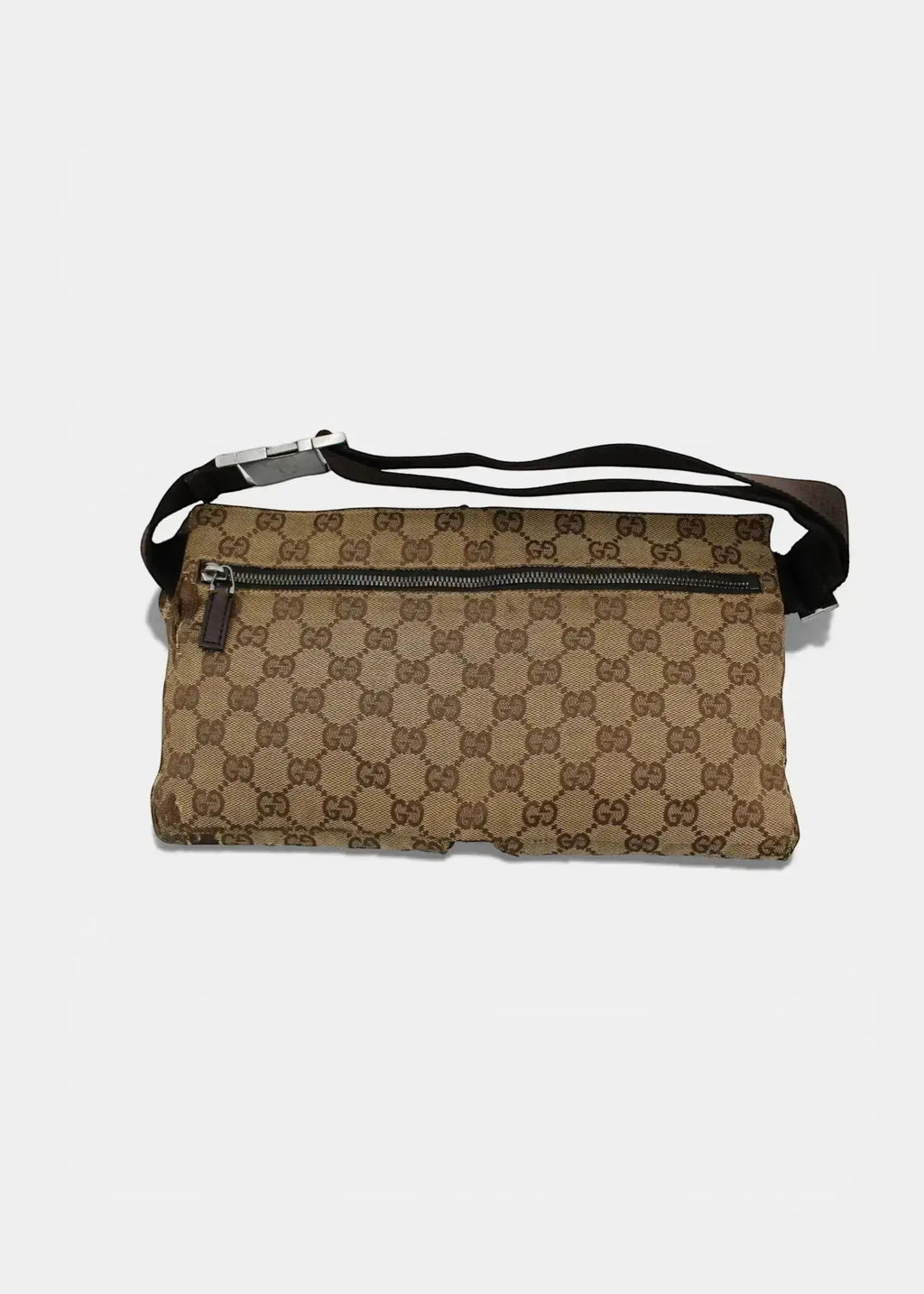 Preloved | Gucci GG Monogram Bæltetaske i Brun Canvas Gucci
