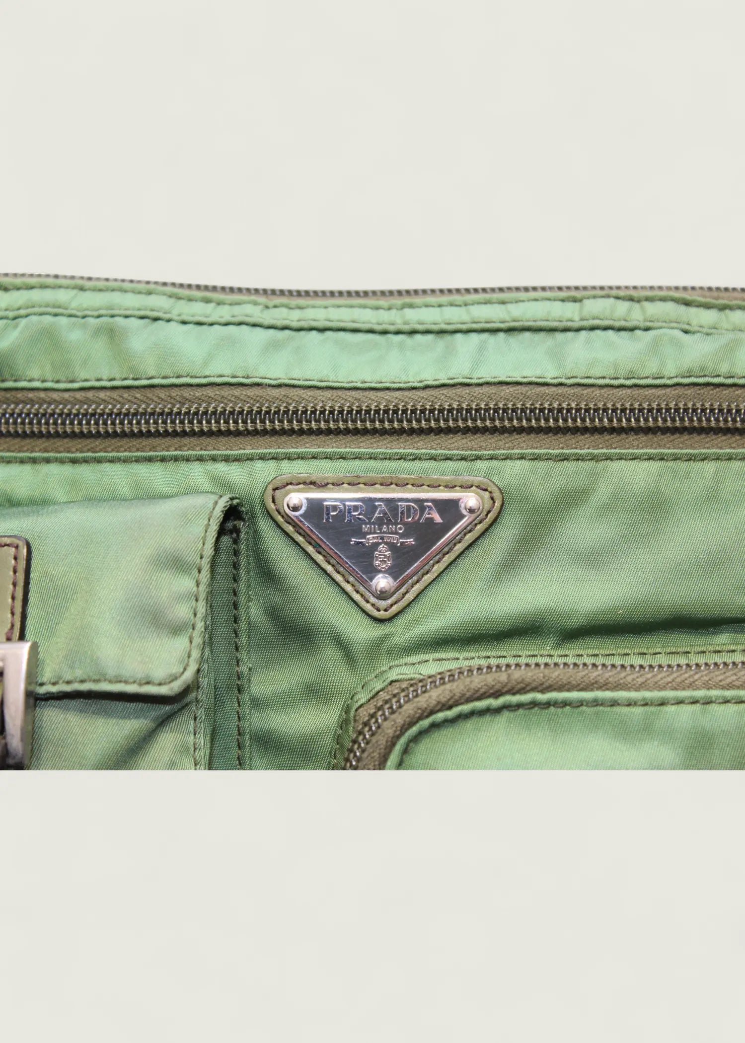 Preloved | Prada Tessuto Bæltetaske i Khaki Grøn Nylon Prada