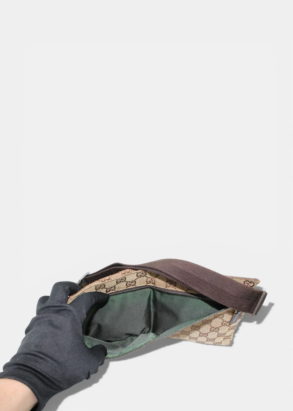 Preloved | Gucci GG Monogram Bæltetaske i Brun Canvas