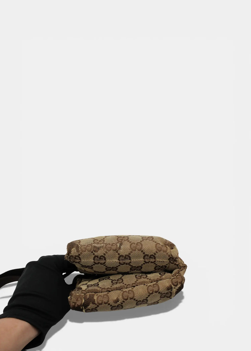 Preloved | Gucci GG Monogram Bæltetaske i Brun Canvas